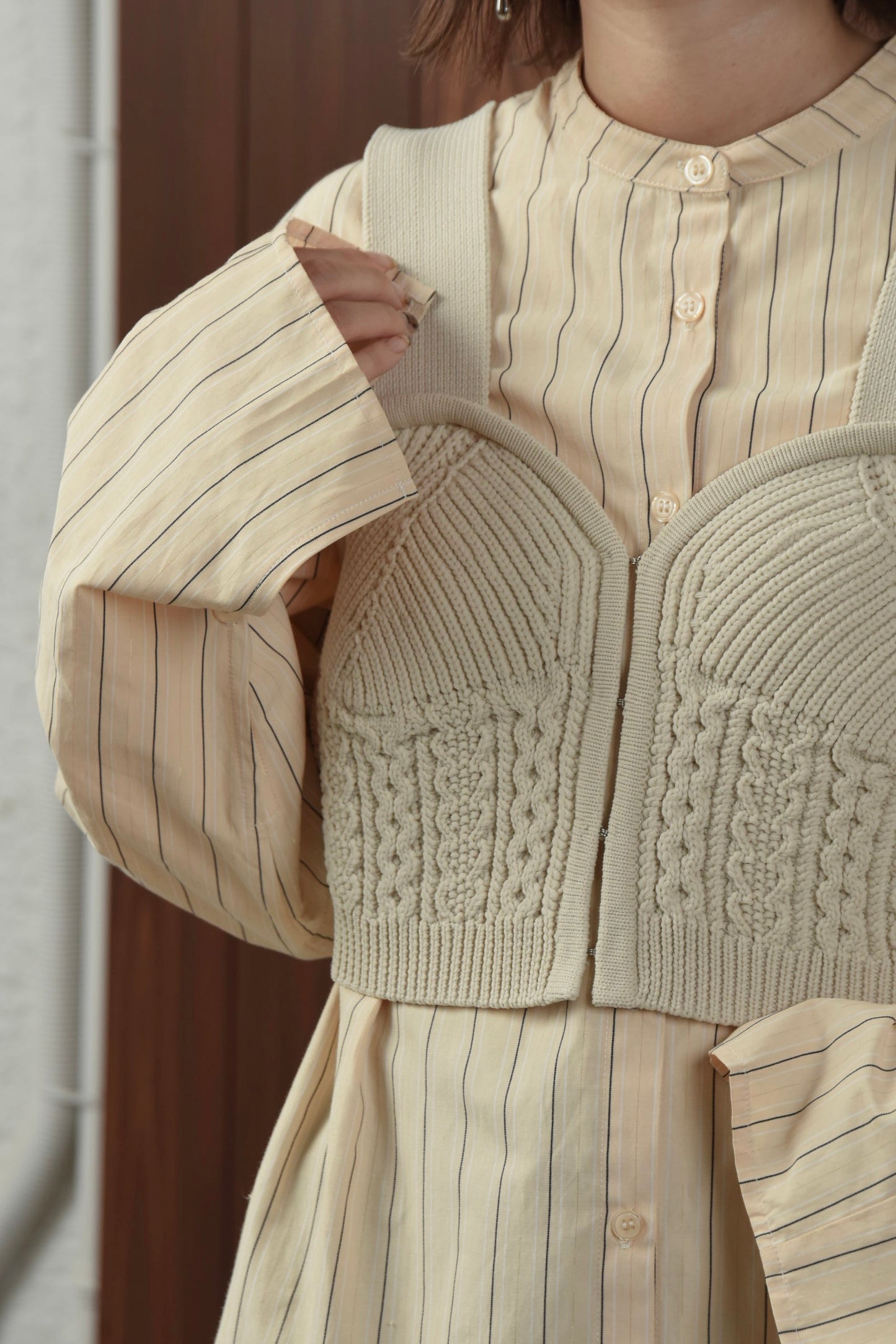 front hook knit bustier