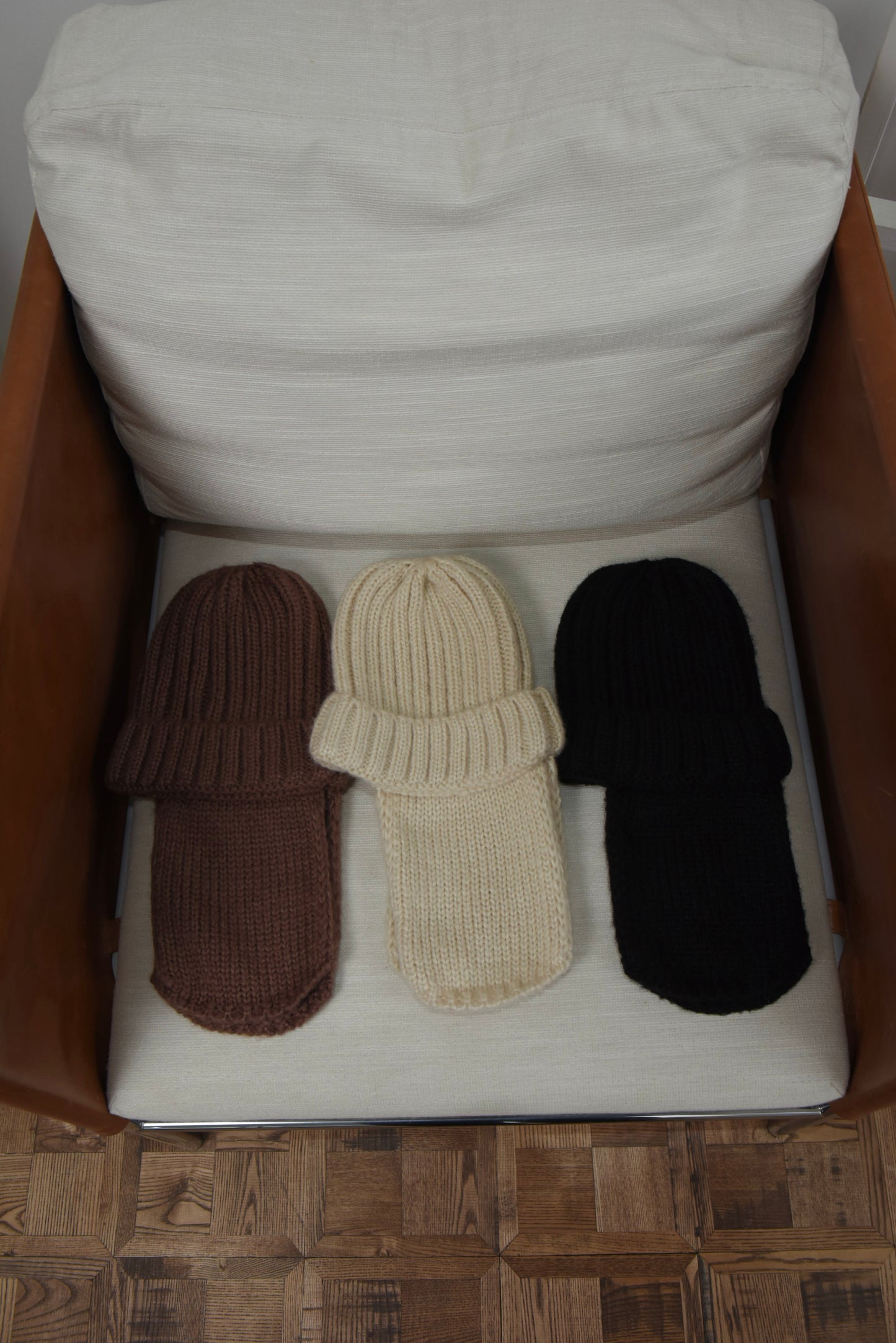 rib knit flight cap