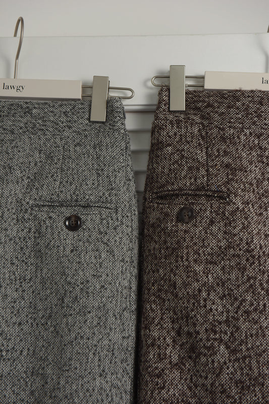 accent button tweed tight skirt