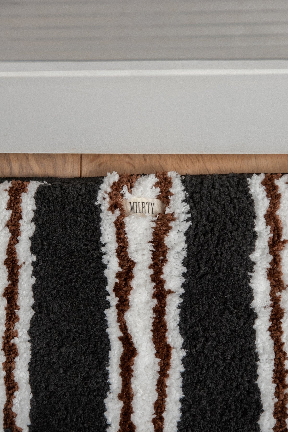 multi pattern soft brushed square rug