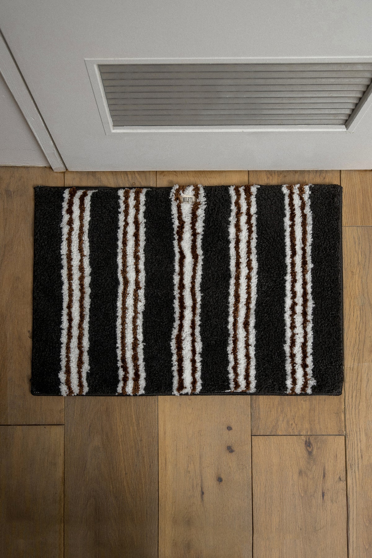 multi pattern soft brushed square rug