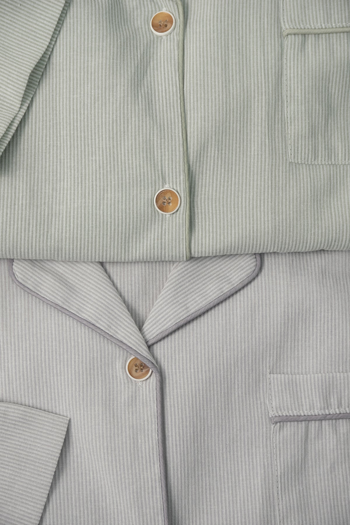 cotton stripe piping room wear set