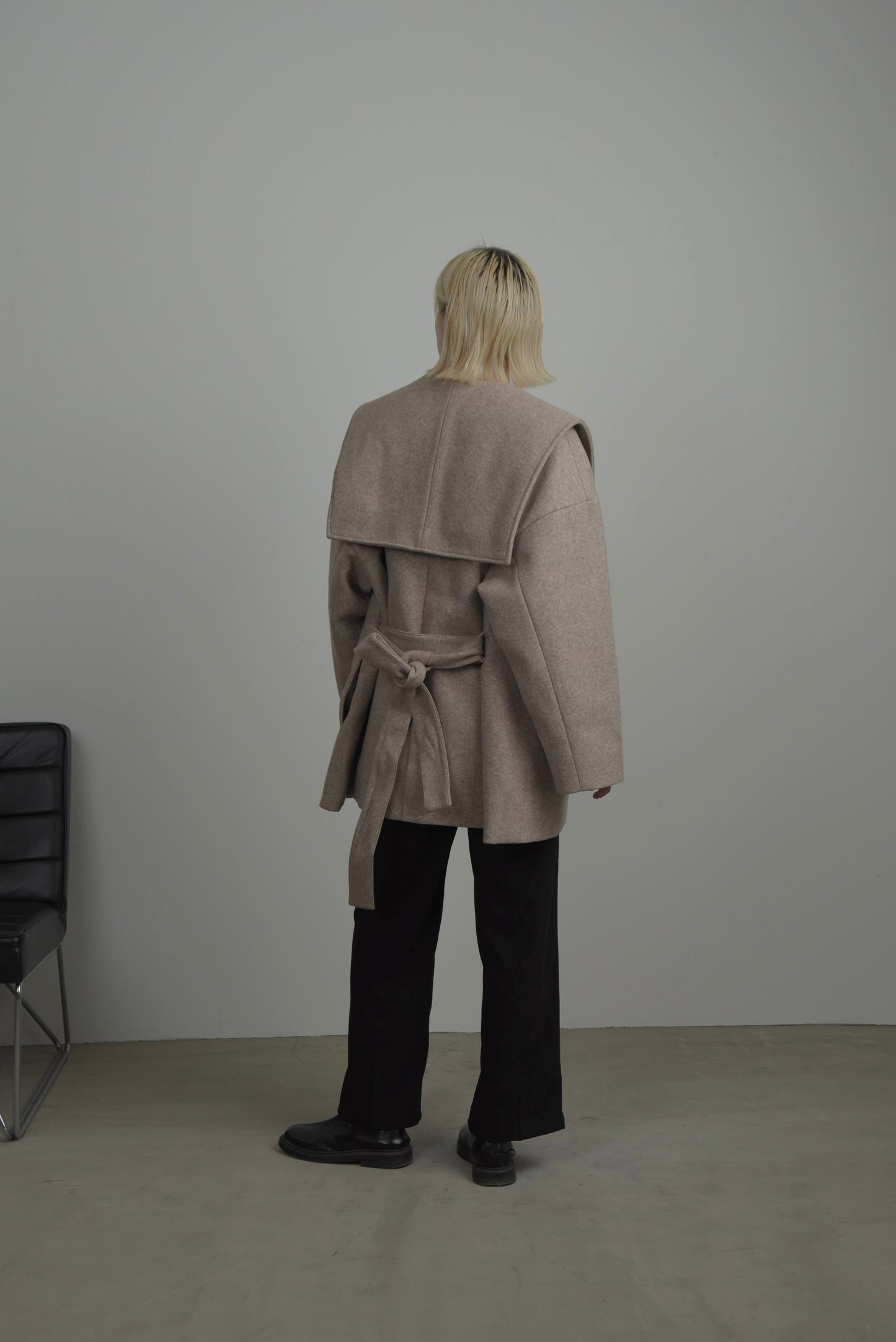 sailor collar midi coat