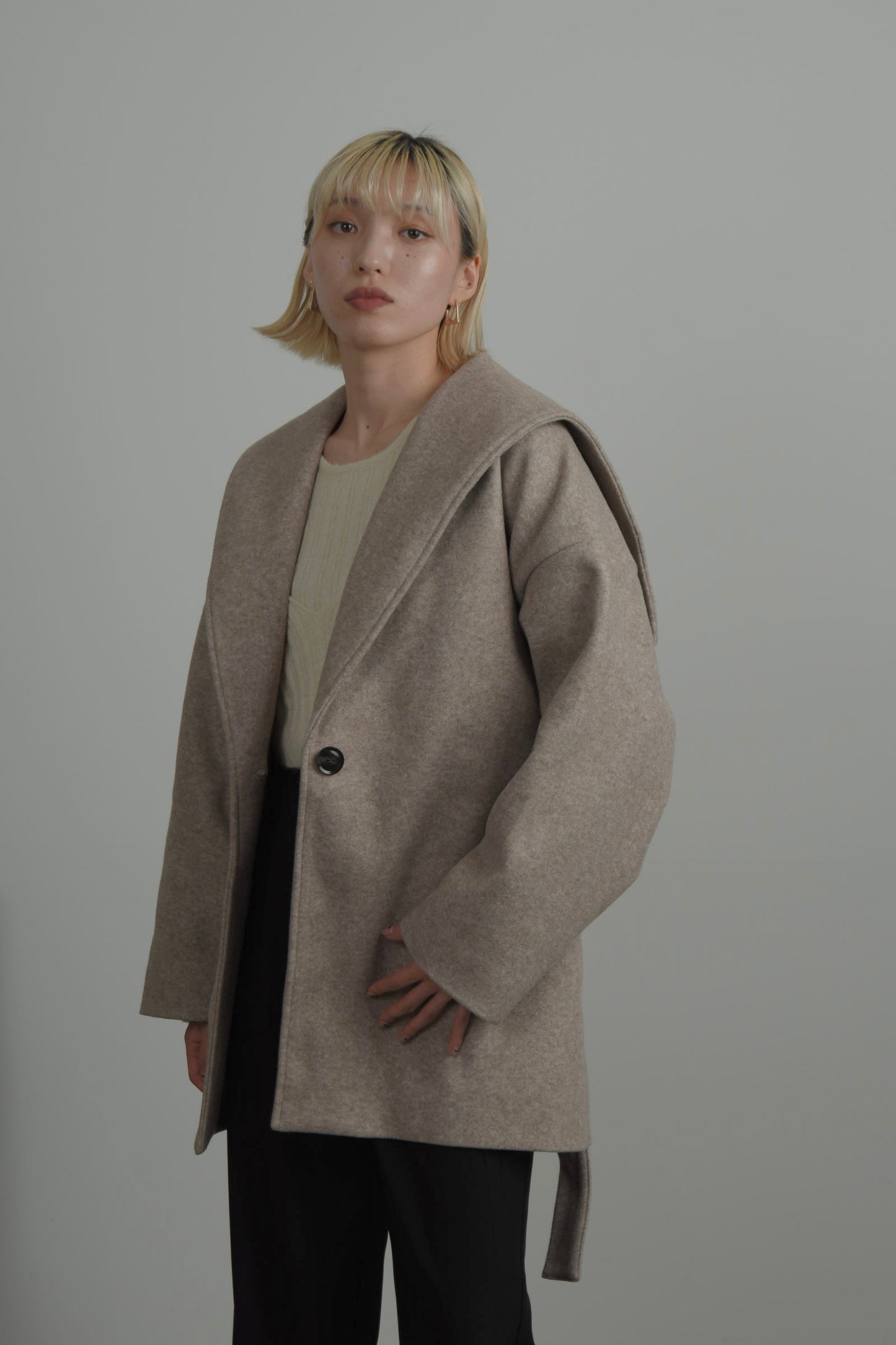 sailor collar midi coat