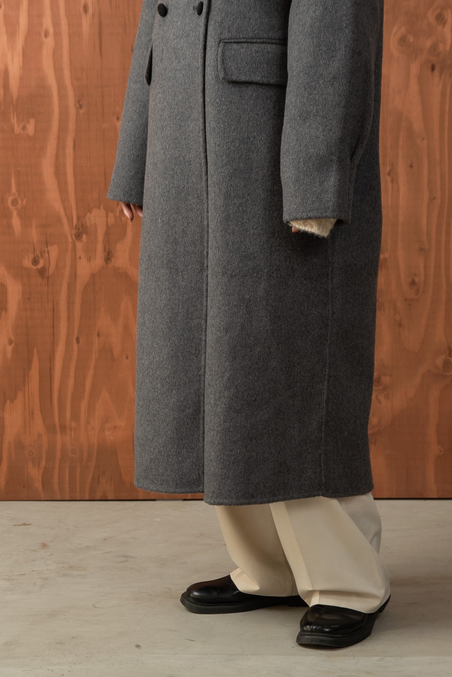 bicolor handmade long coat – eim online（エイム オンライン）