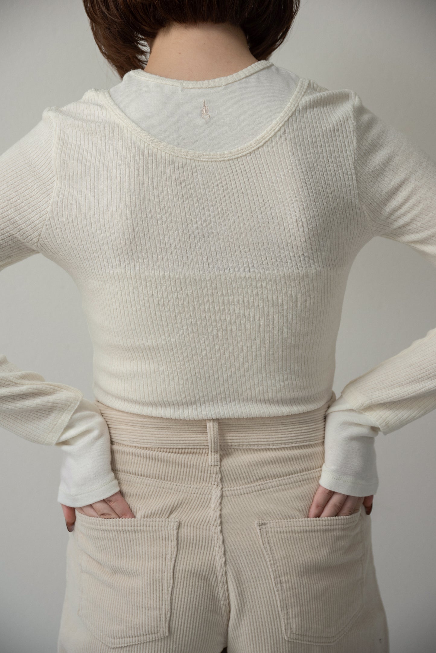 crew neck like layered pattern tops