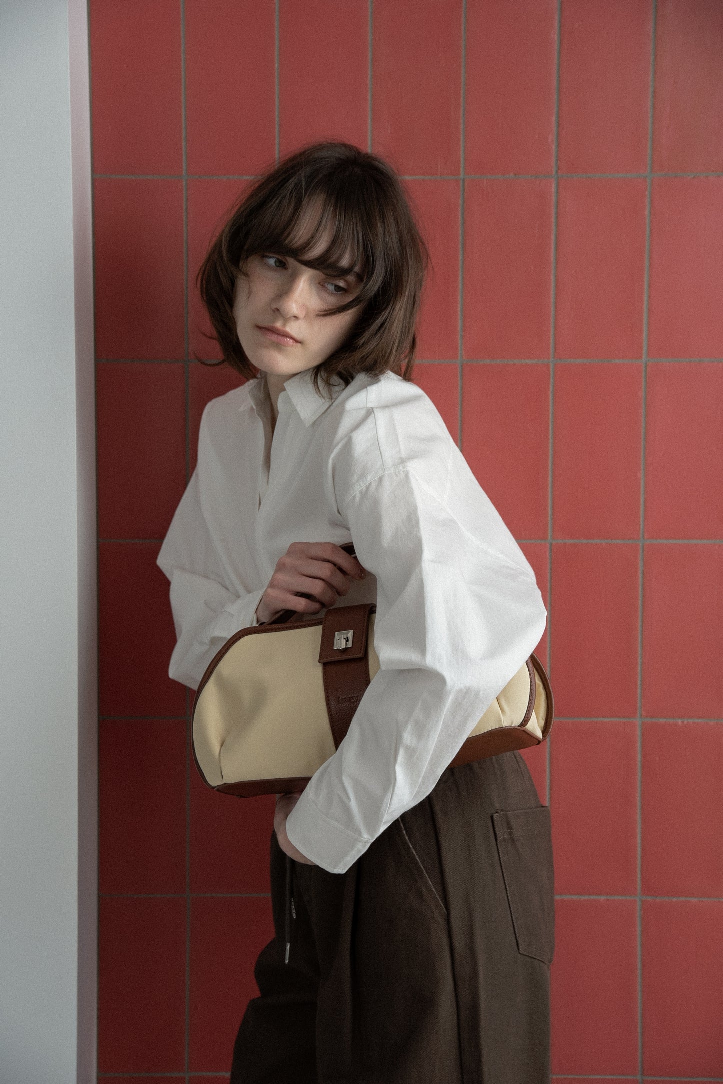 2way handle tuck nylon bag