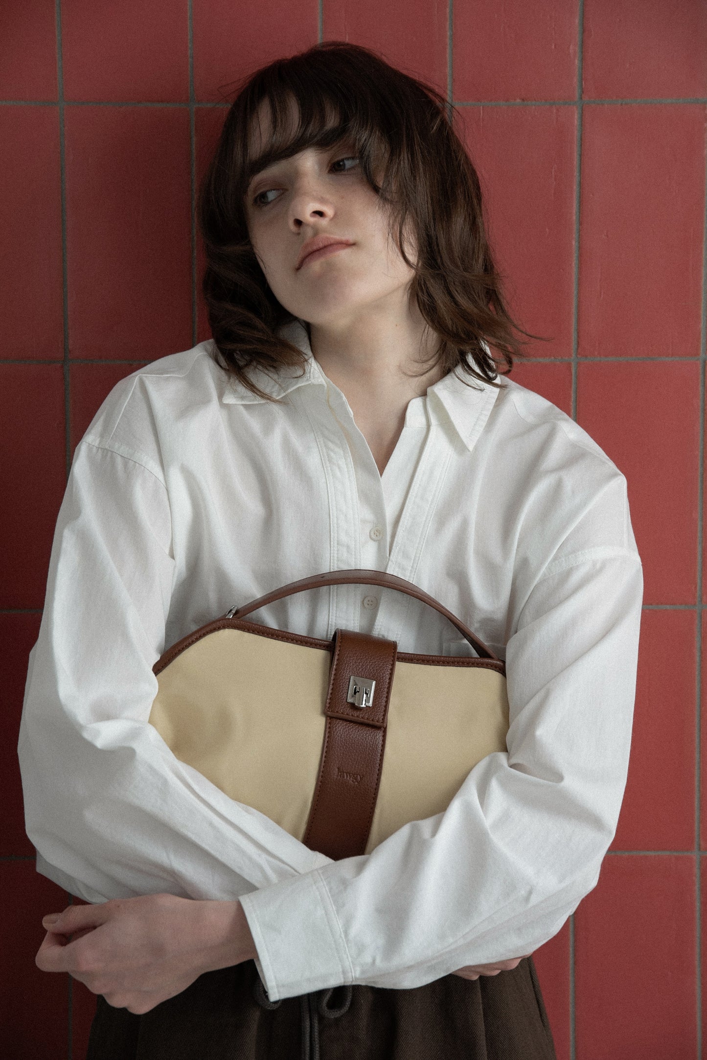 2way handle tuck nylon bag