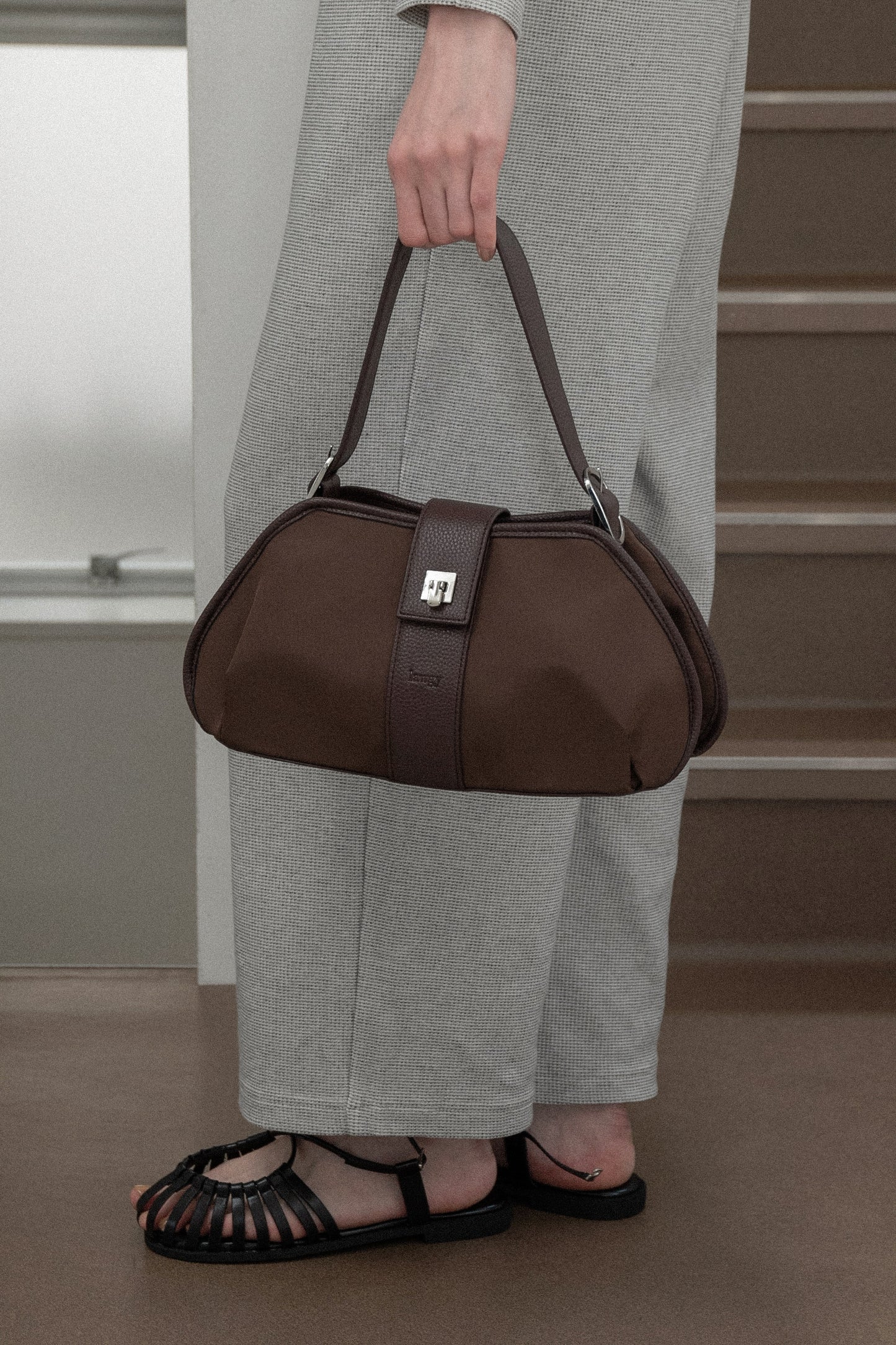 2way handle tuck nylon bag