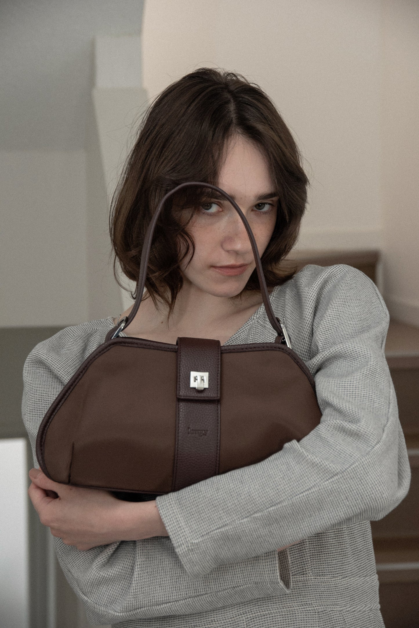 2way handle tuck nylon bag