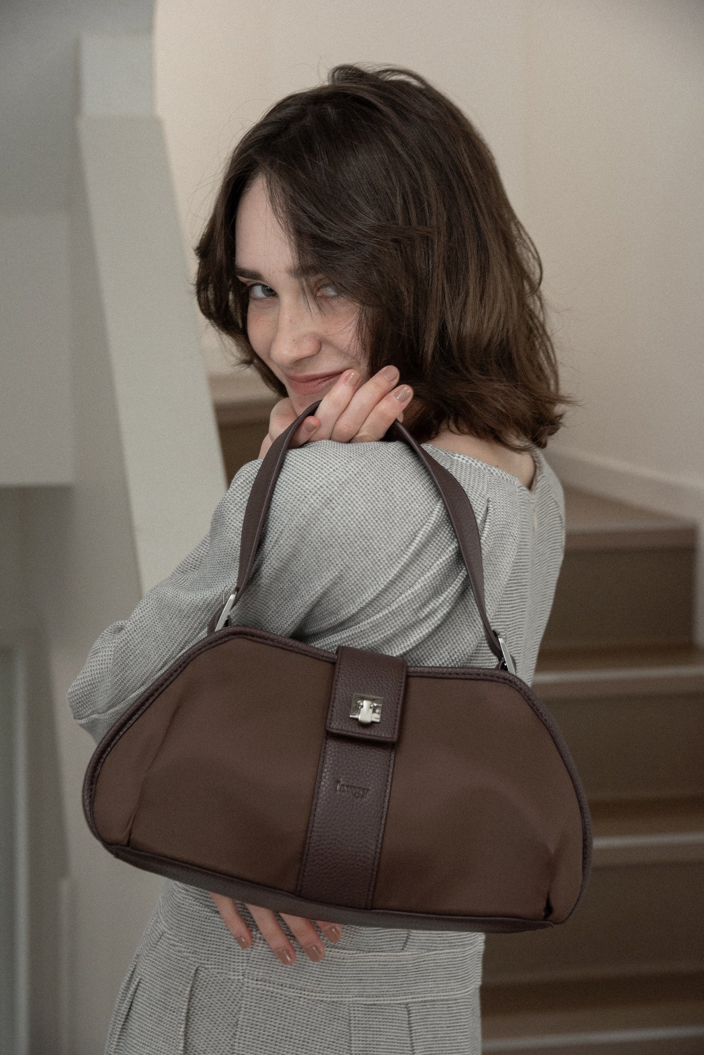 2way handle tuck nylon bag