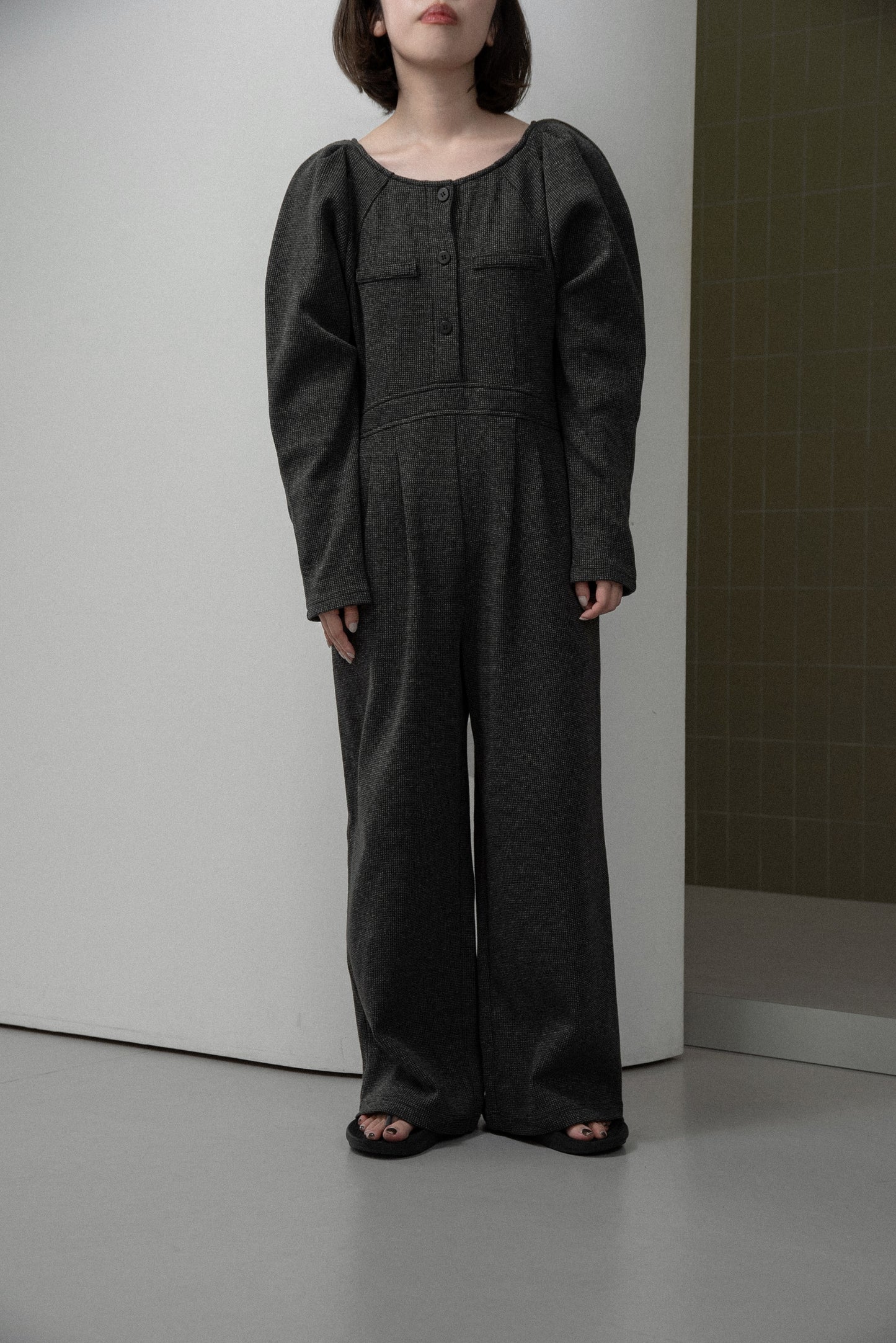 waffle mix shoulder puff allinone