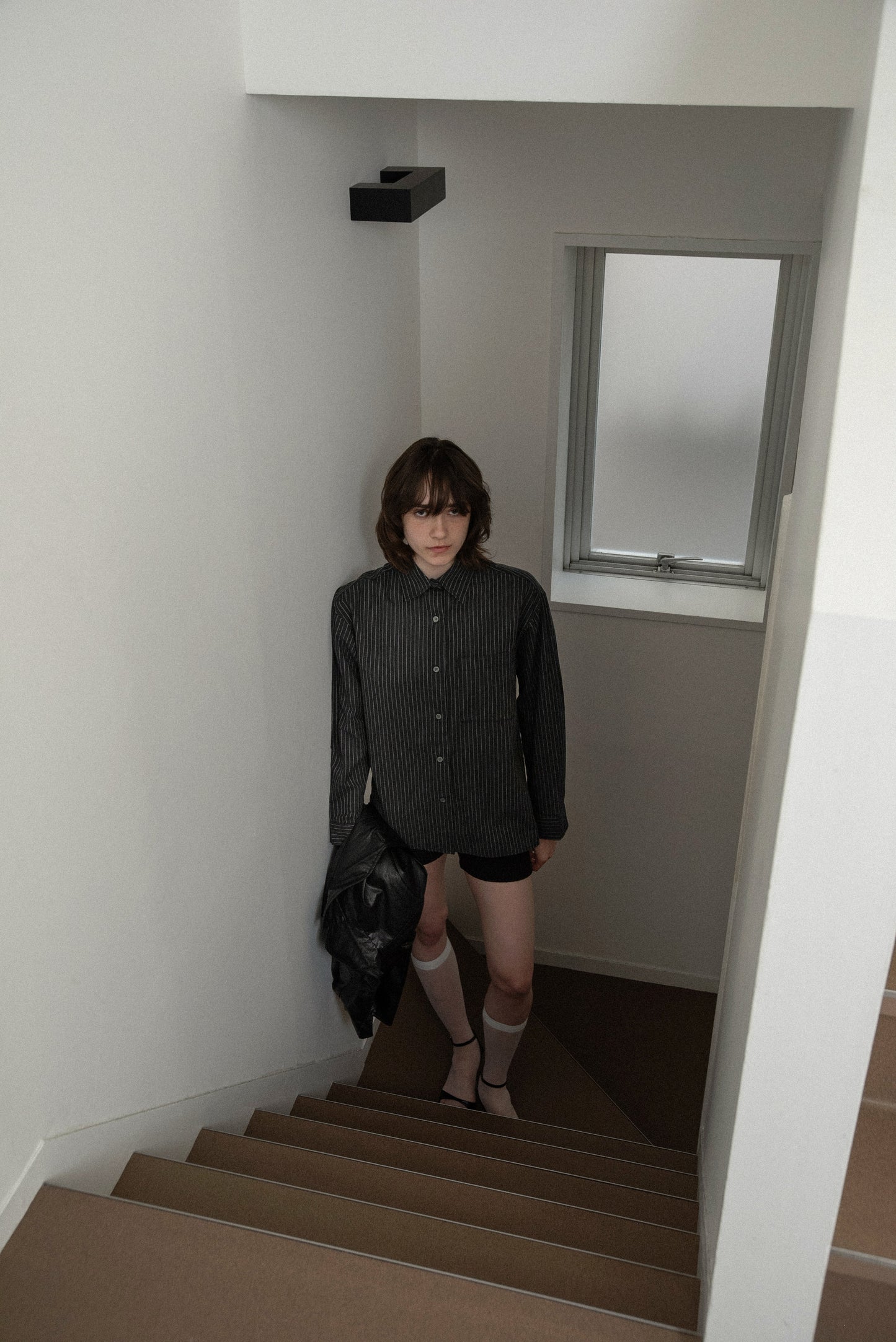 thin stripe soft shirt