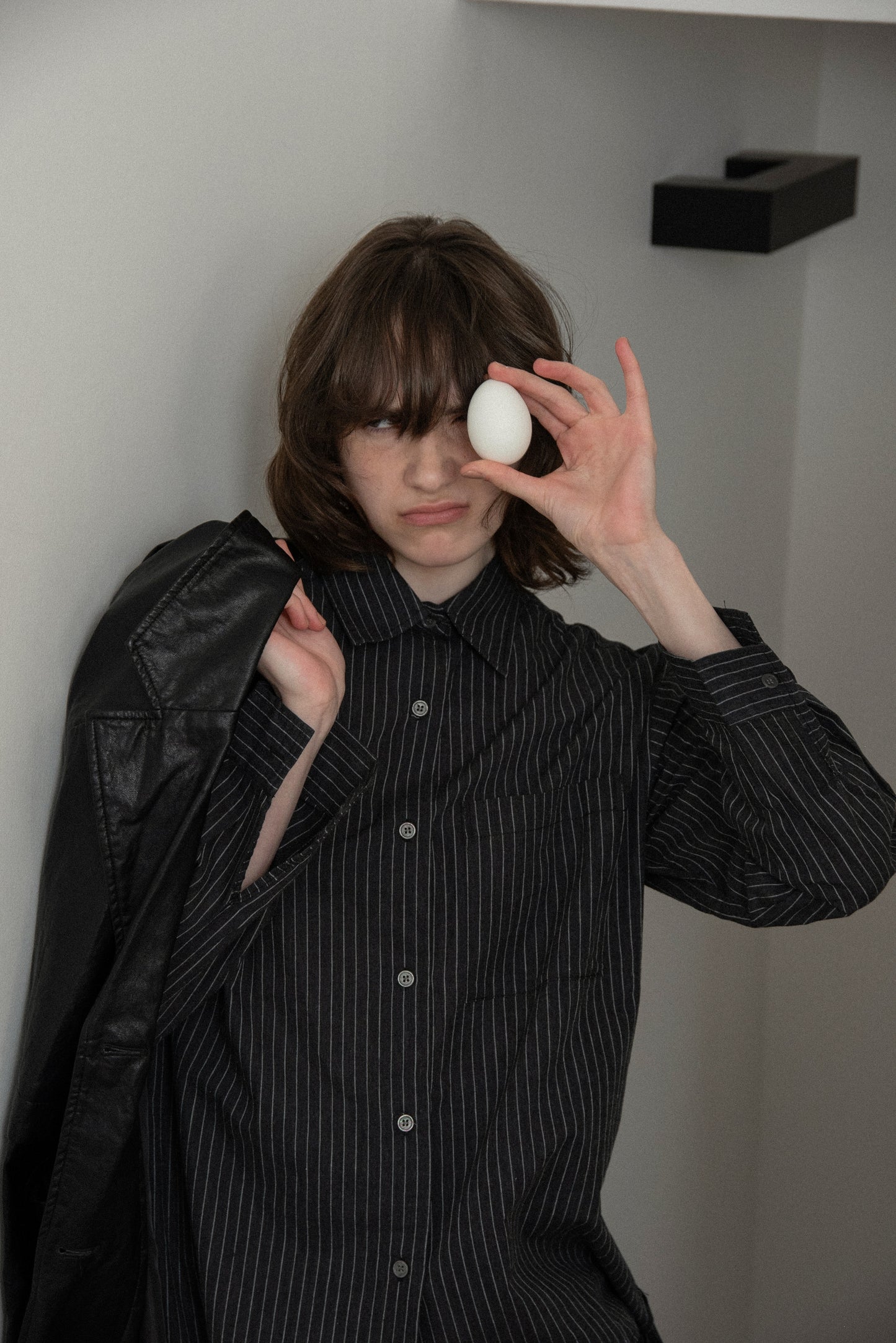 thin stripe soft shirt