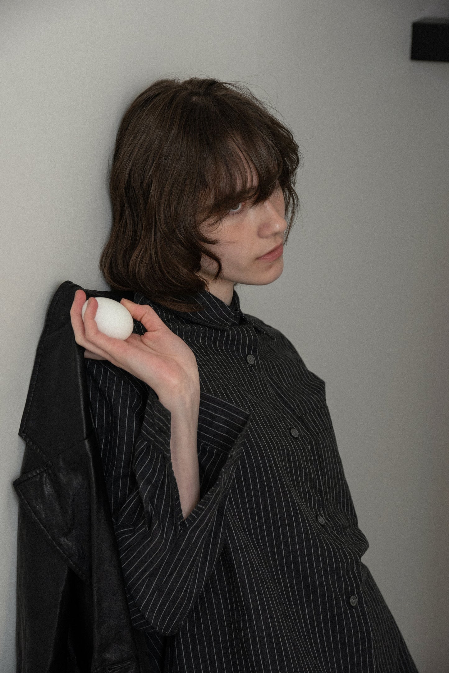 thin stripe soft shirt