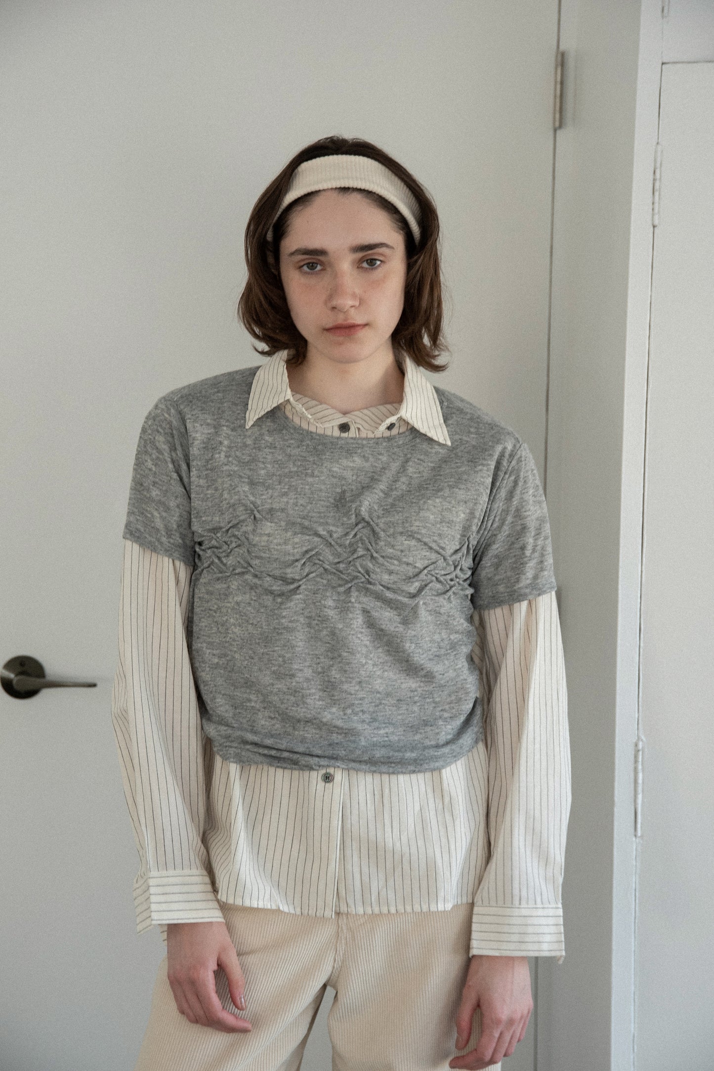 thin stripe soft shirt