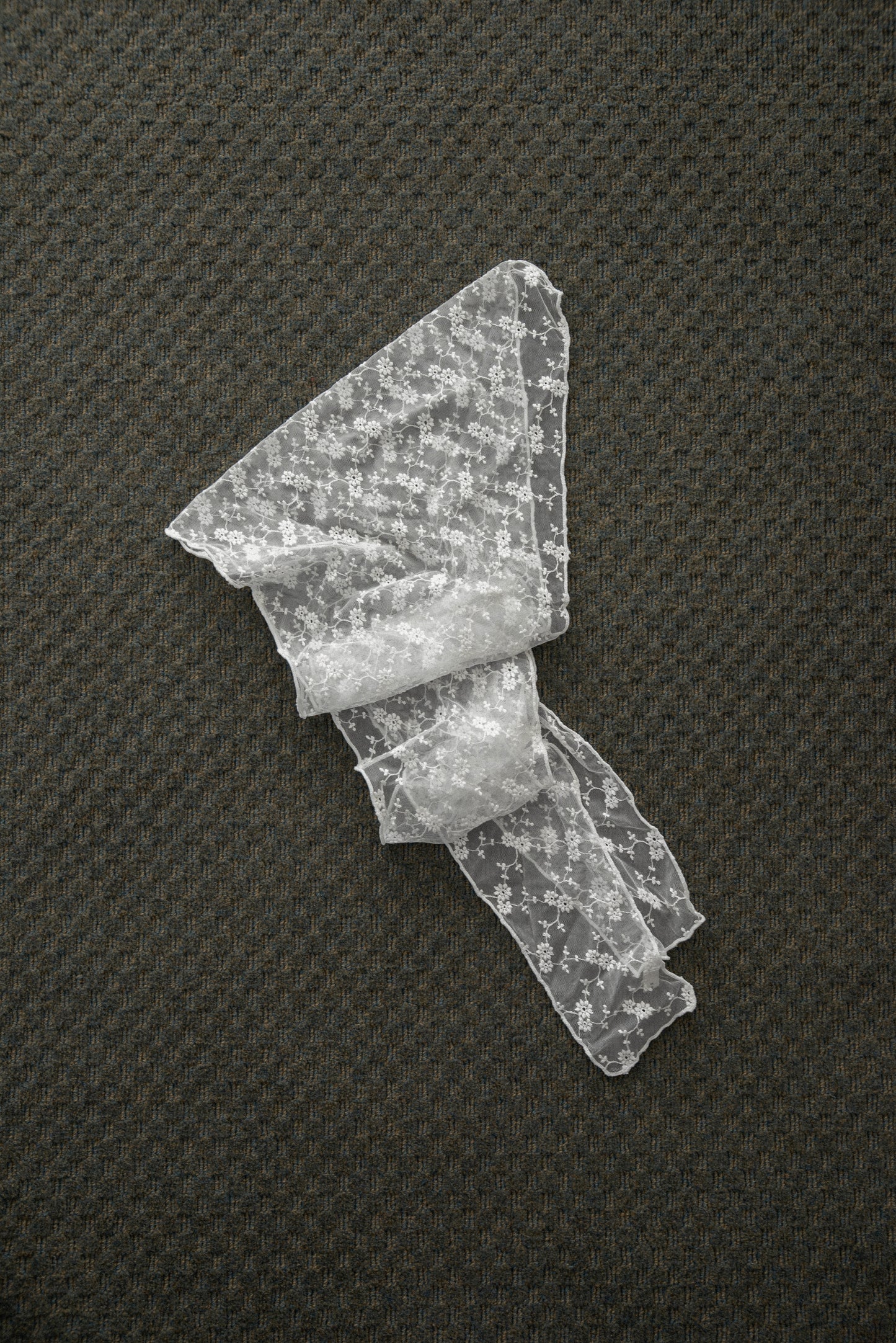 floral mesh tulle lace scarf