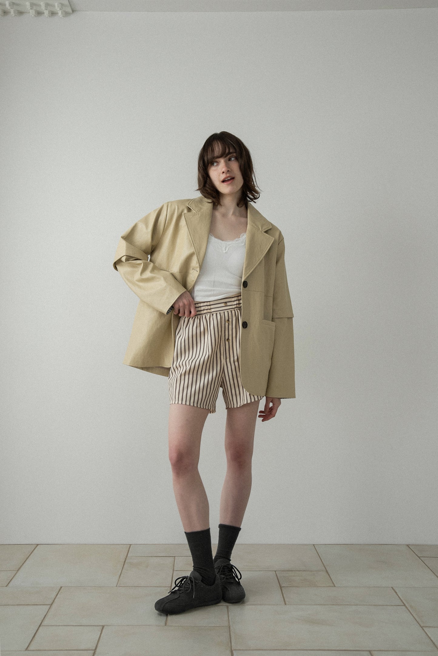 2way sleeve embroidery jacket