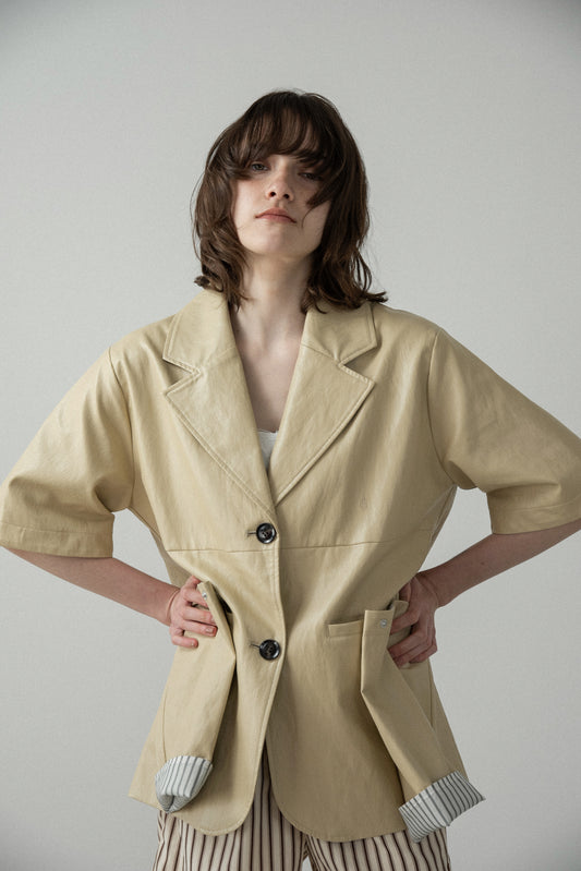 2way sleeve embroidery jacket