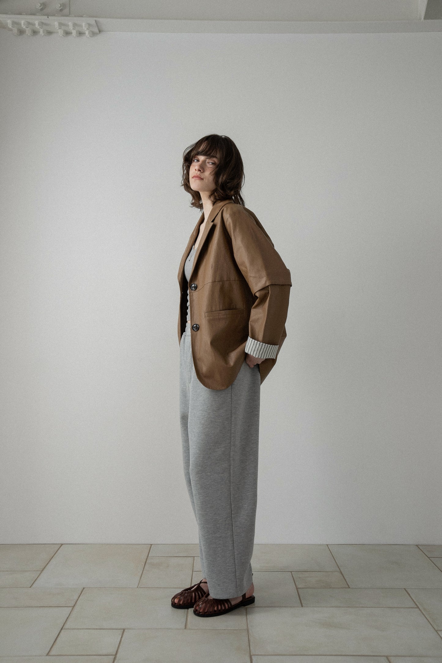 2way sleeve embroidery jacket