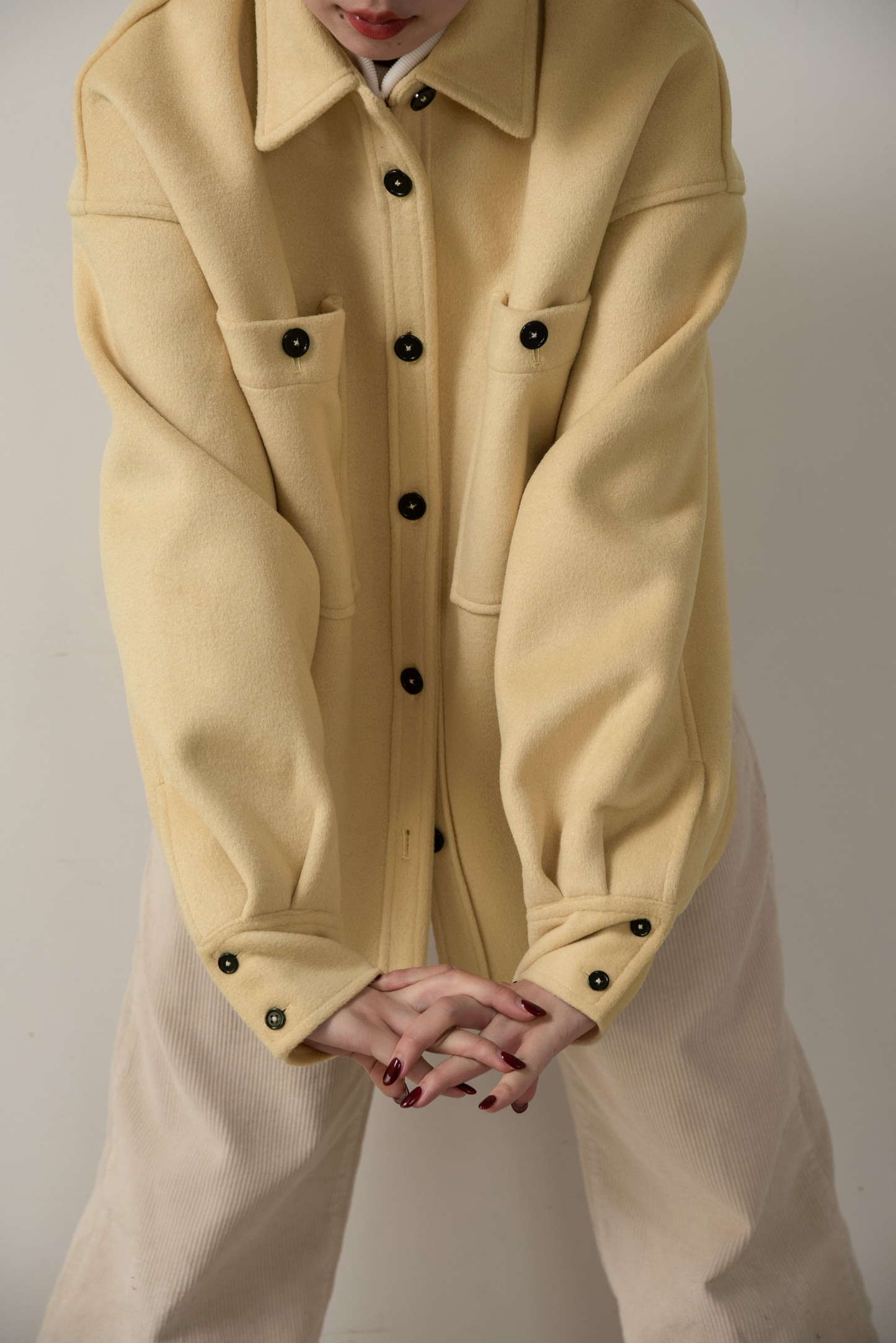 embroidery big pocket shirt like coat