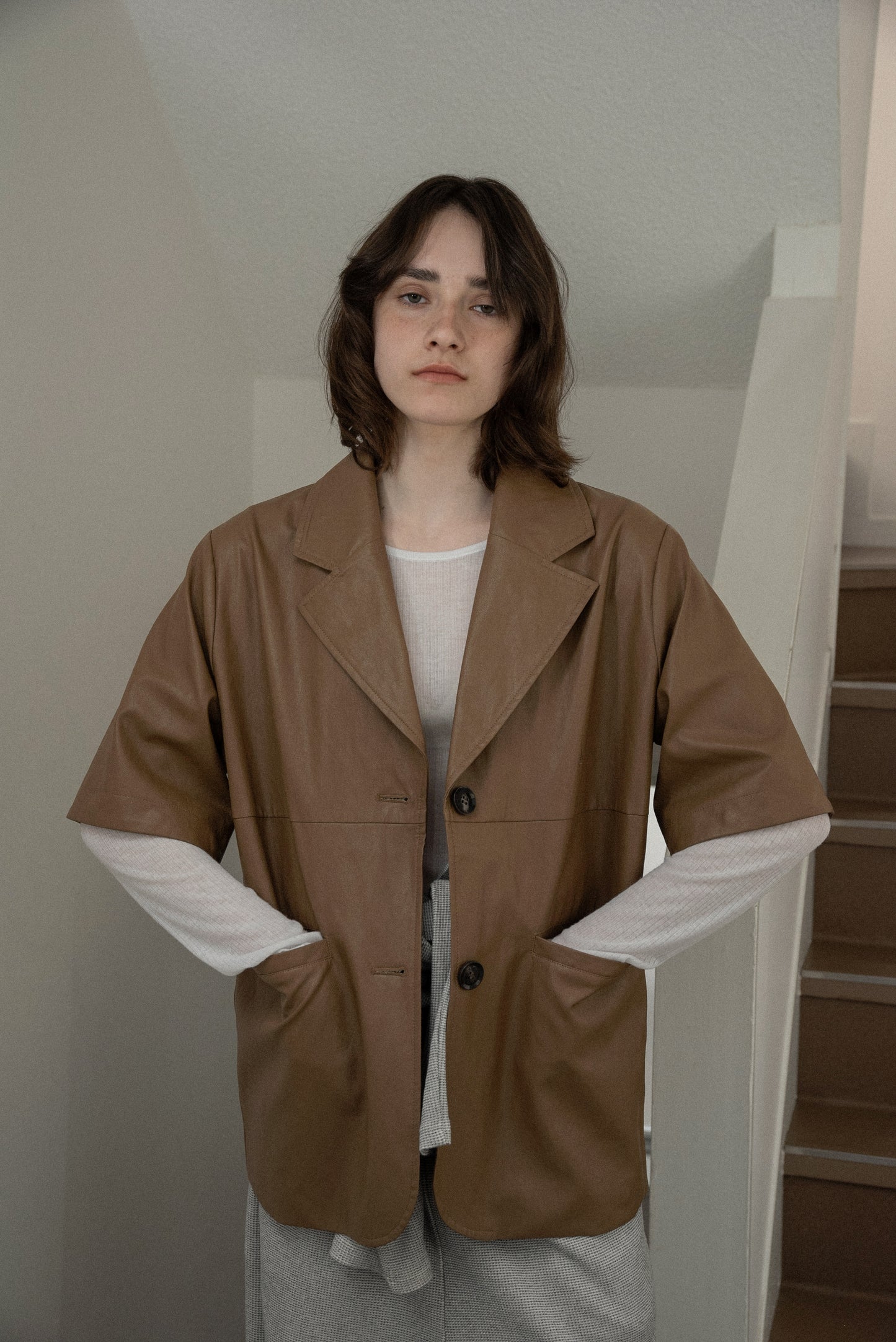 2way sleeve embroidery jacket
