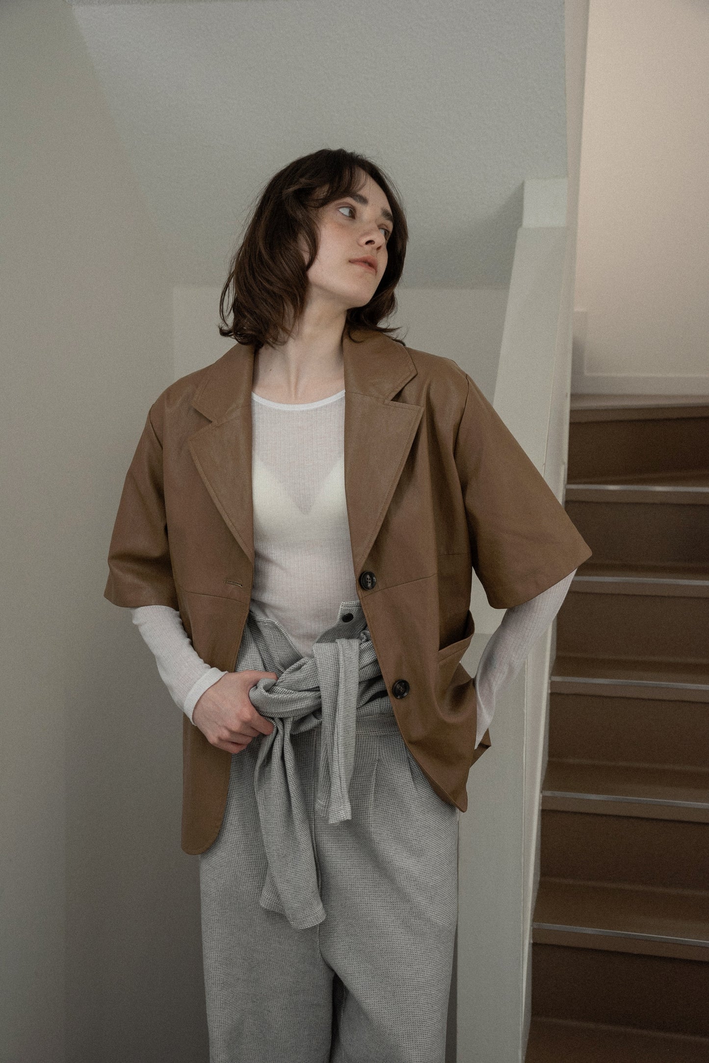 2way sleeve embroidery jacket