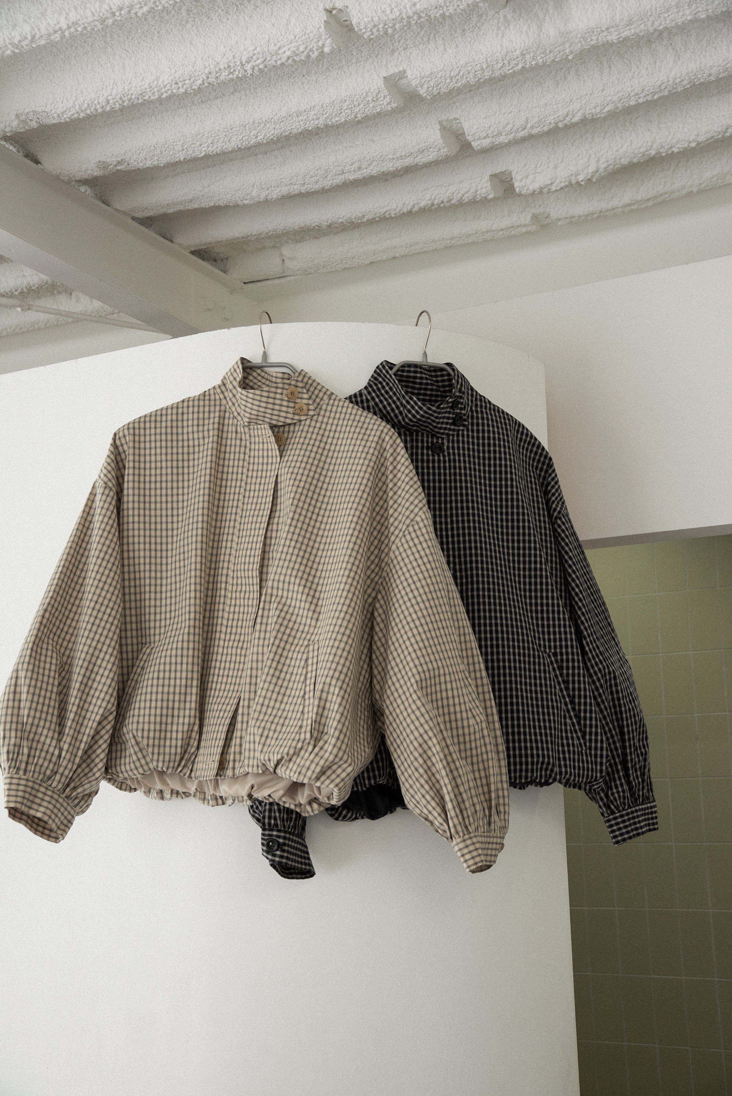 ジャケット・アウター lawgy check stand collar blouson check stand collar blouson – eim online（エイム オンライン）