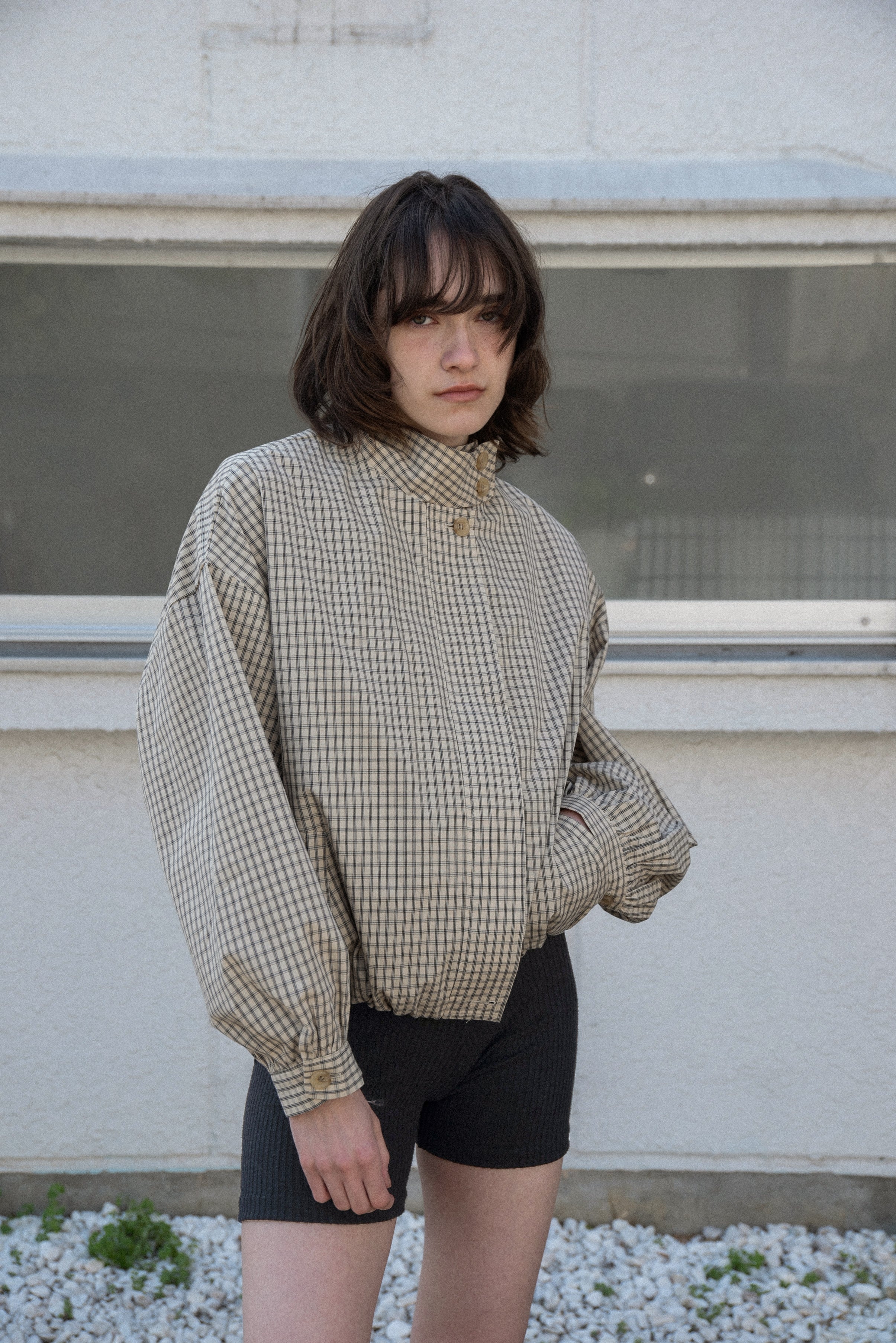 ジャケット・アウター lawgy check stand collar blouson check stand collar blouson – eim online（エイム オンライン）