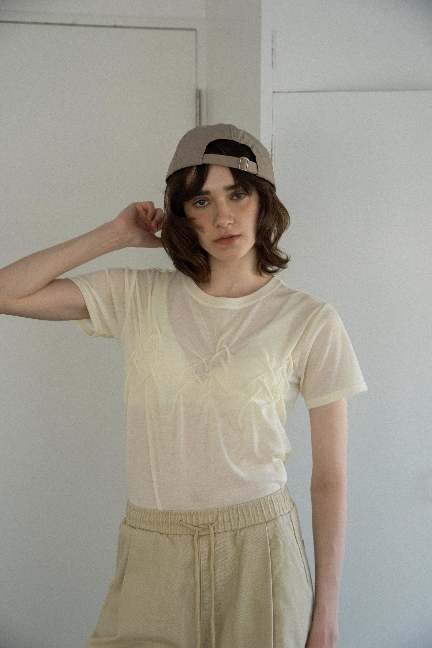 handwritten like logo embroidery cap