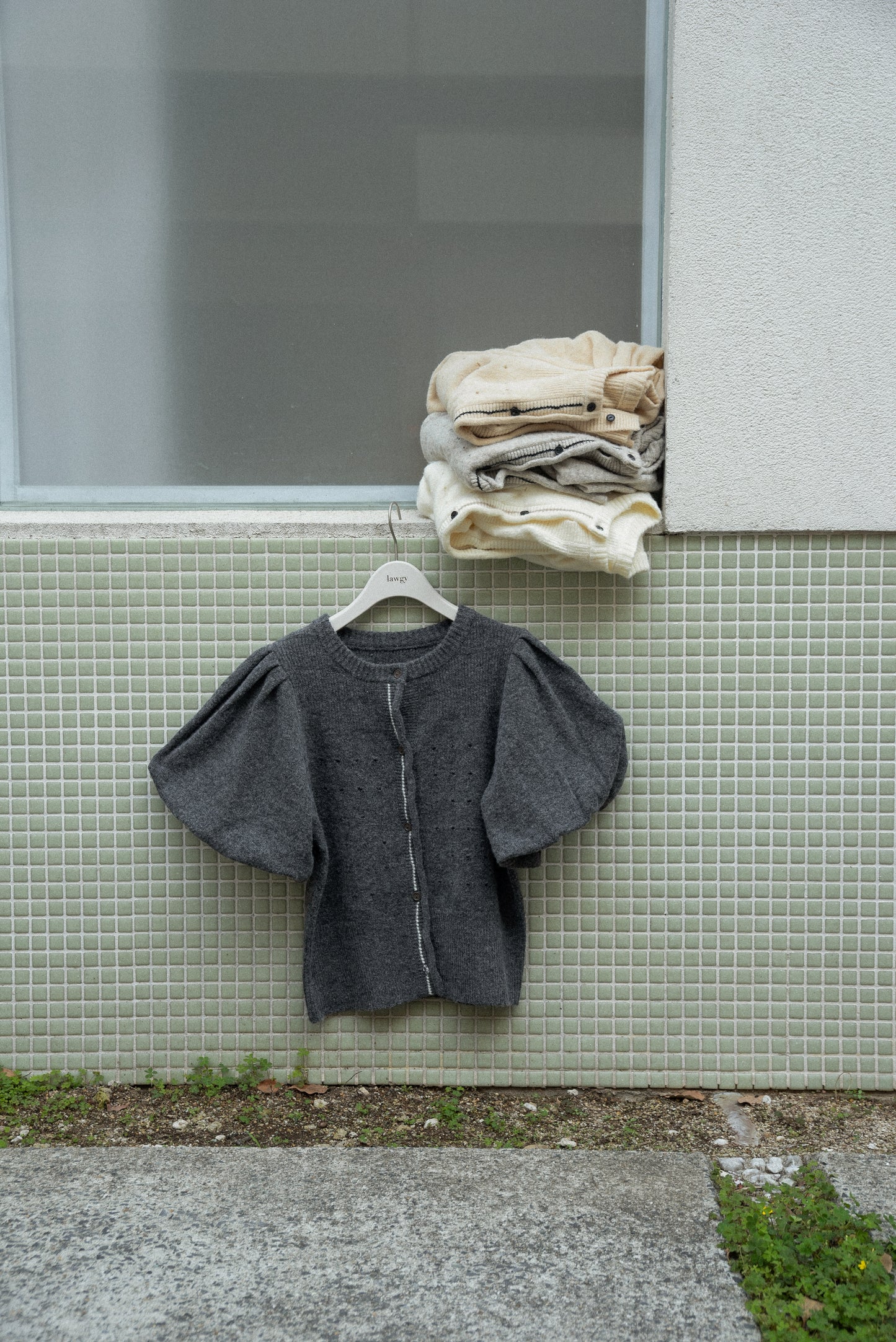 front curl line puff sleeve tops