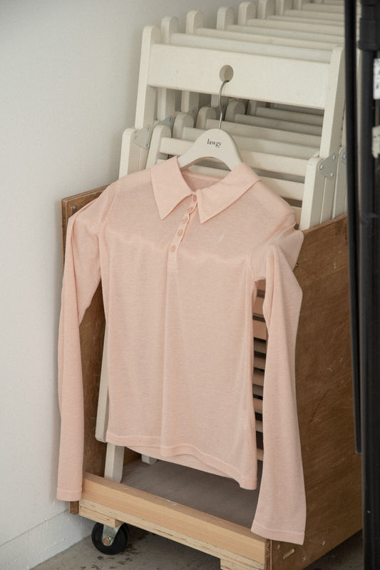 sheer logo compact polo tops