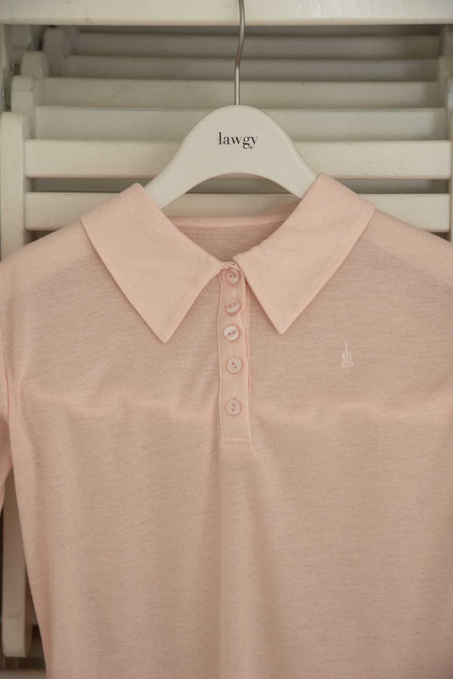 sheer logo compact polo tops