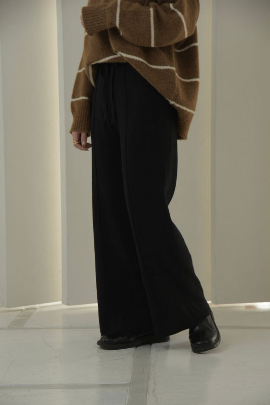 center line relax knit pants