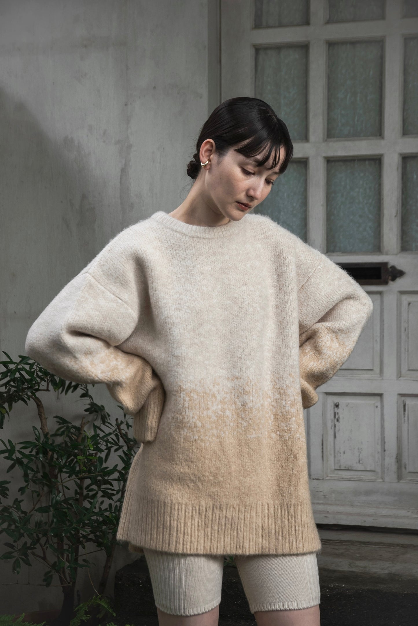 nuance gradation loose knit