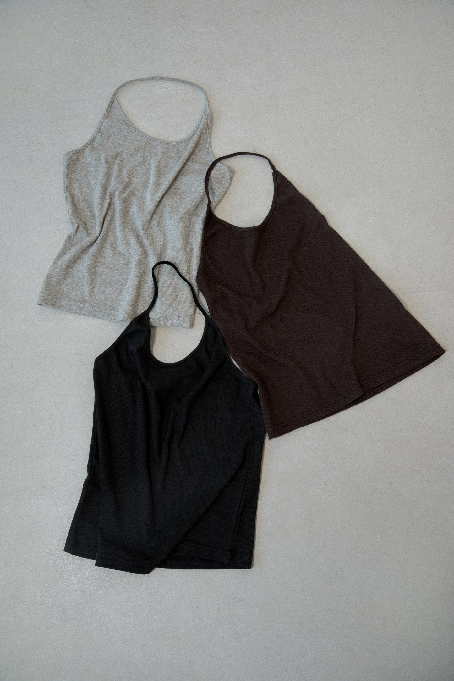 halter neck arrange cami tops