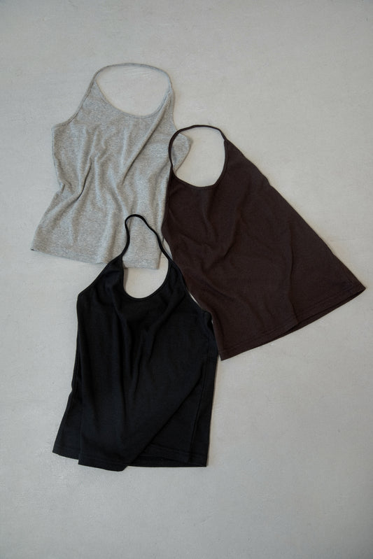 halter neck arrange cami tops