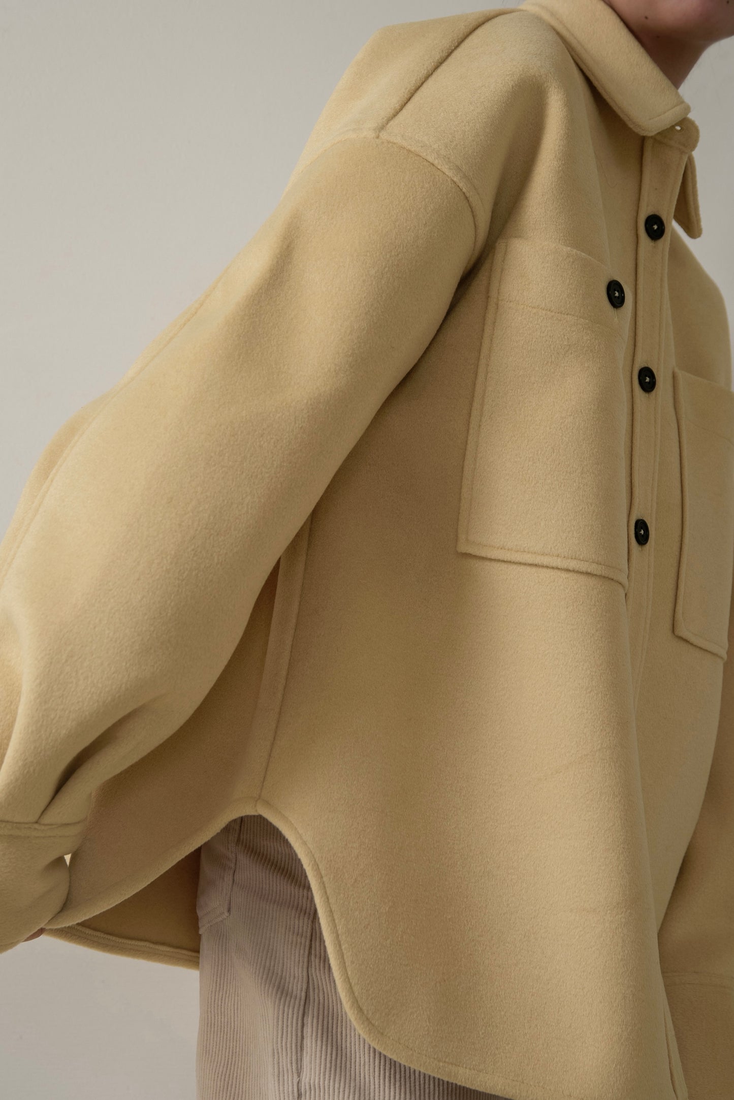 embroidery big pocket shirt like coat