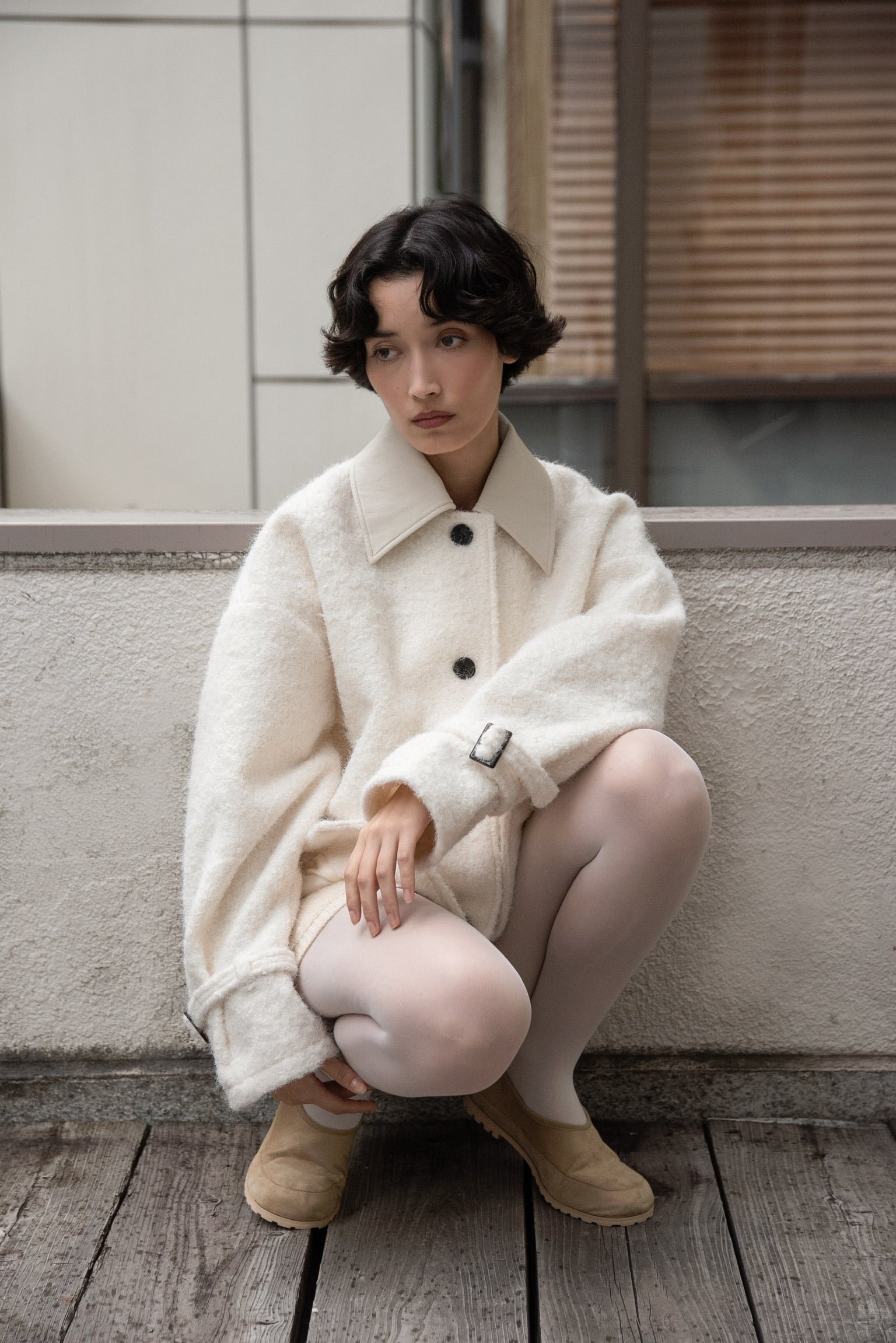 different material fluffy coat – eim online（エイム オンライン）