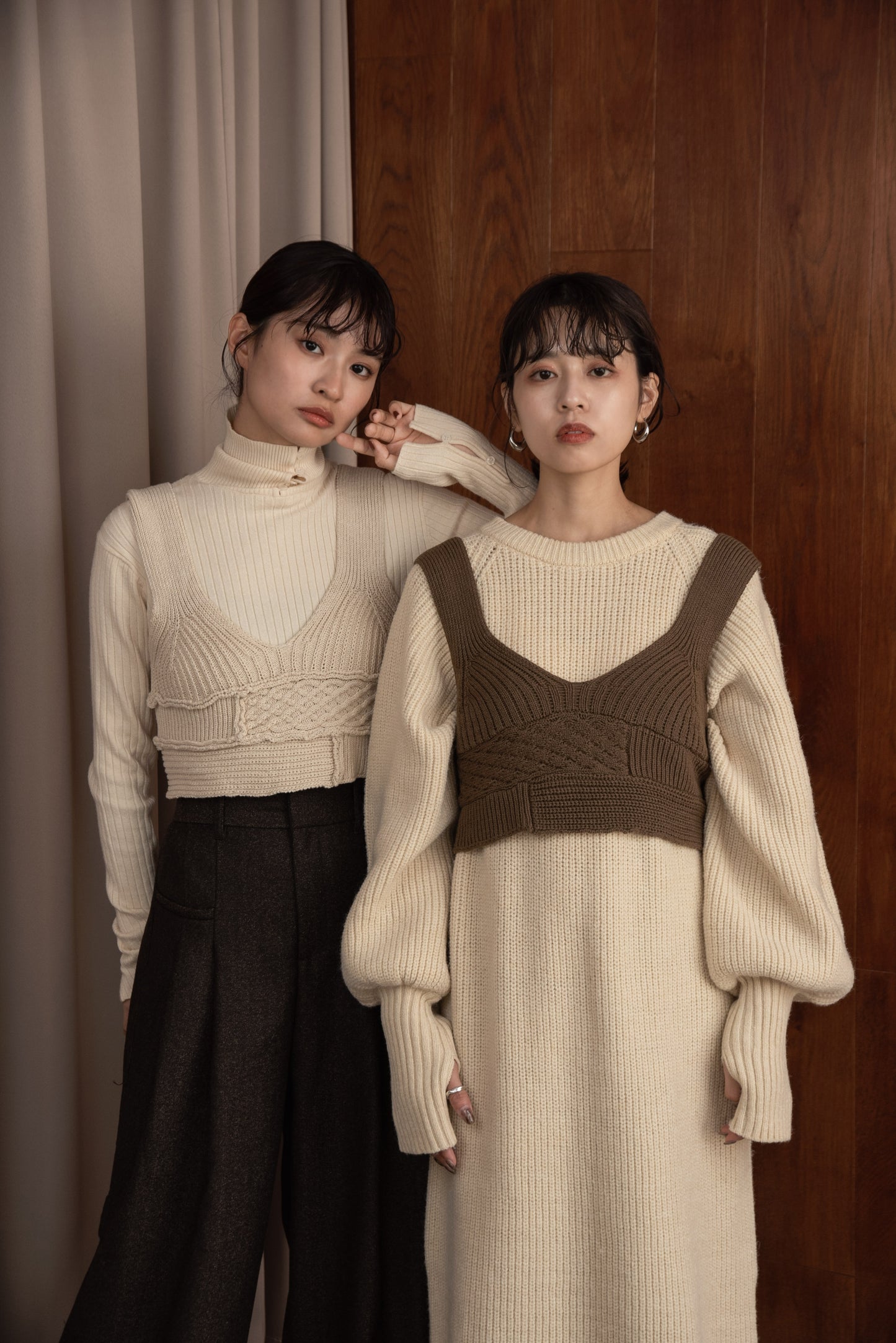 patchwork knit bustier