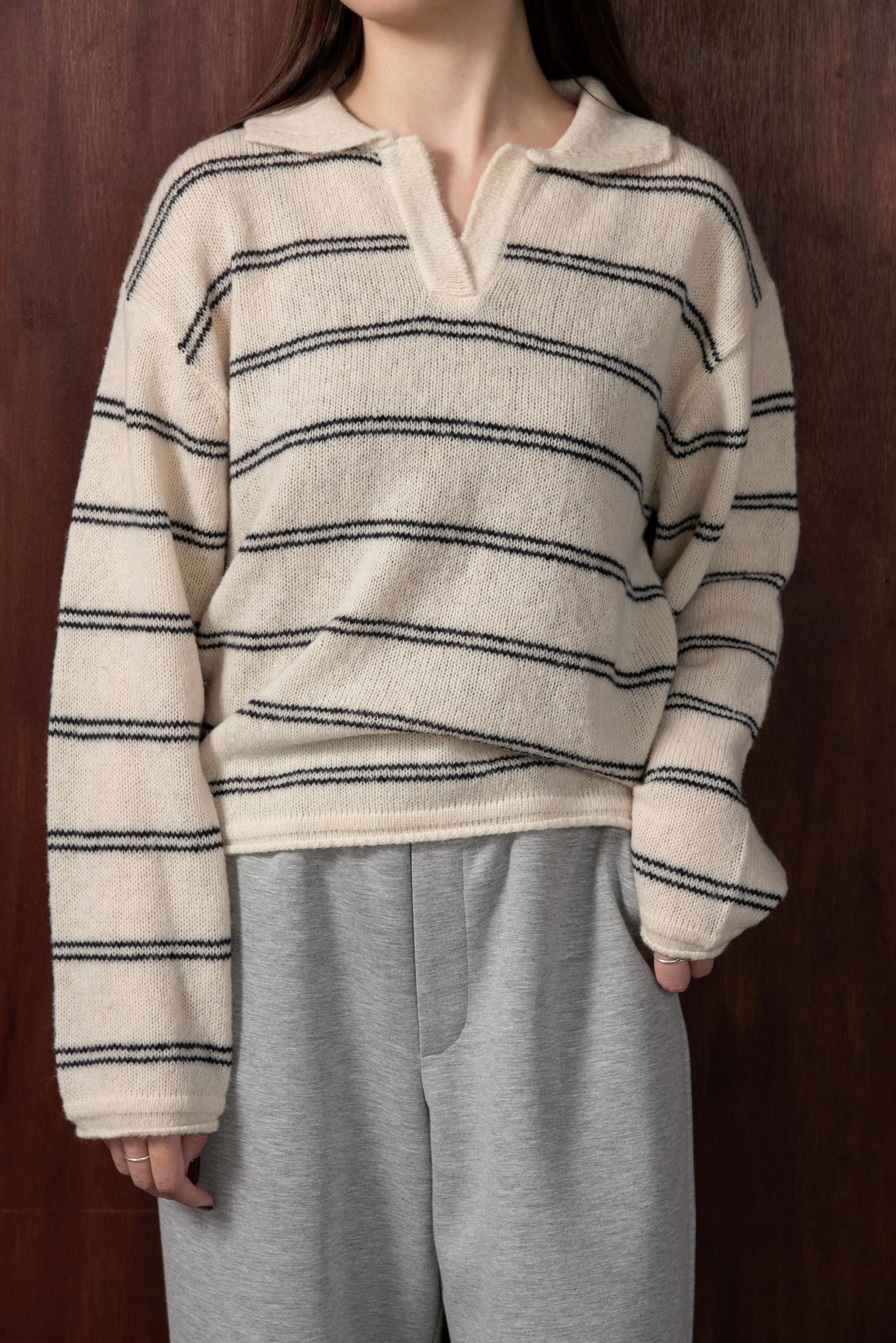 epa エパ man knit\"border\" ALPACA BORDER KNIT BIG PULLOVER #aw21 #numbernine #nnbynumbernine