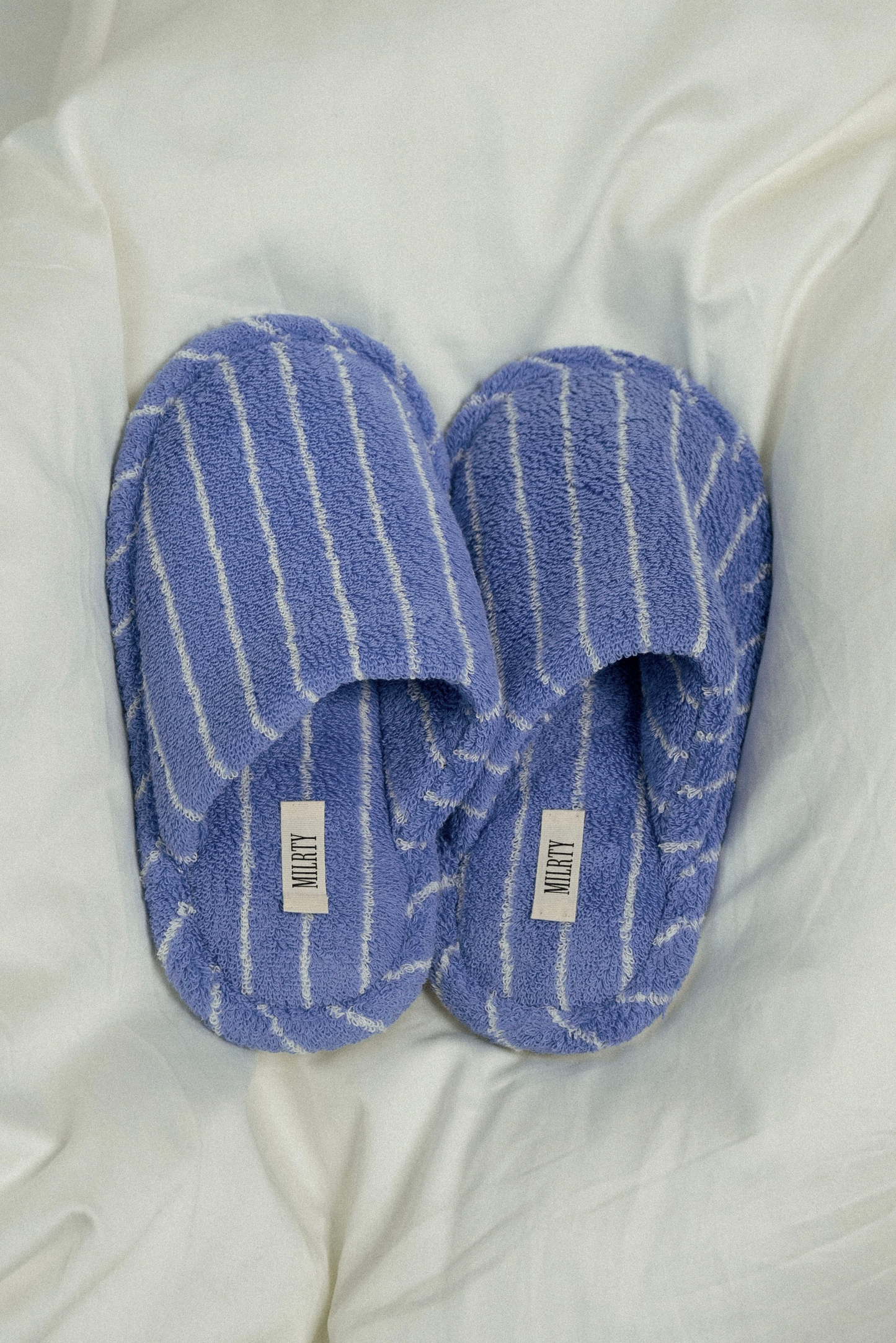 soft stripe terry room shoes