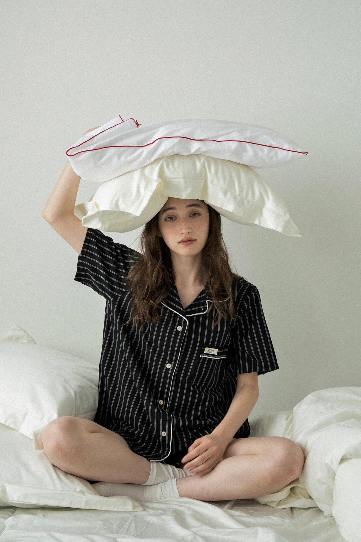 piping double stripe room wear set