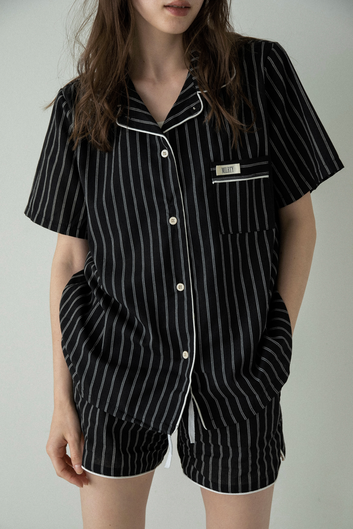 piping double stripe room wear set