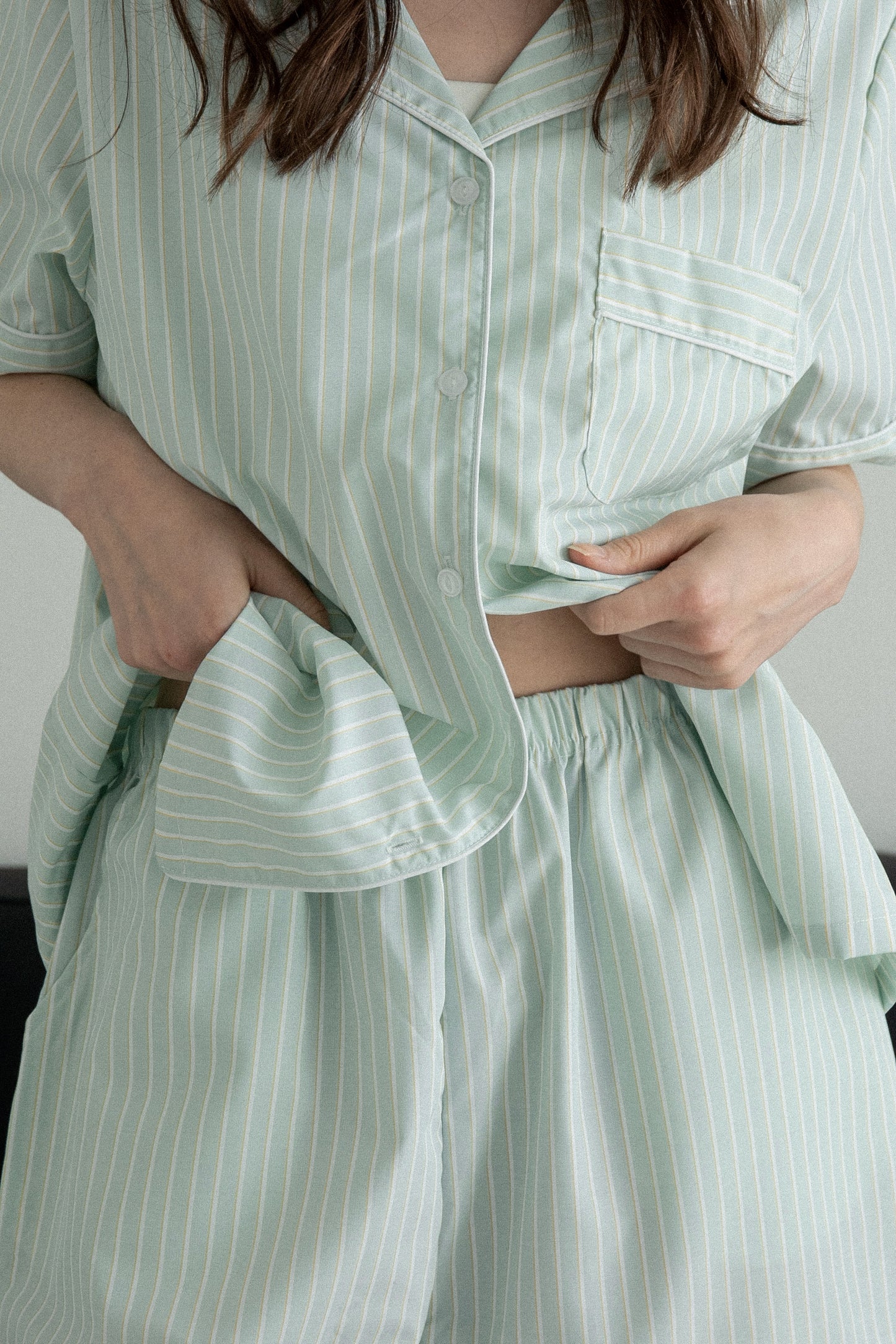 multi stripe line room wear set