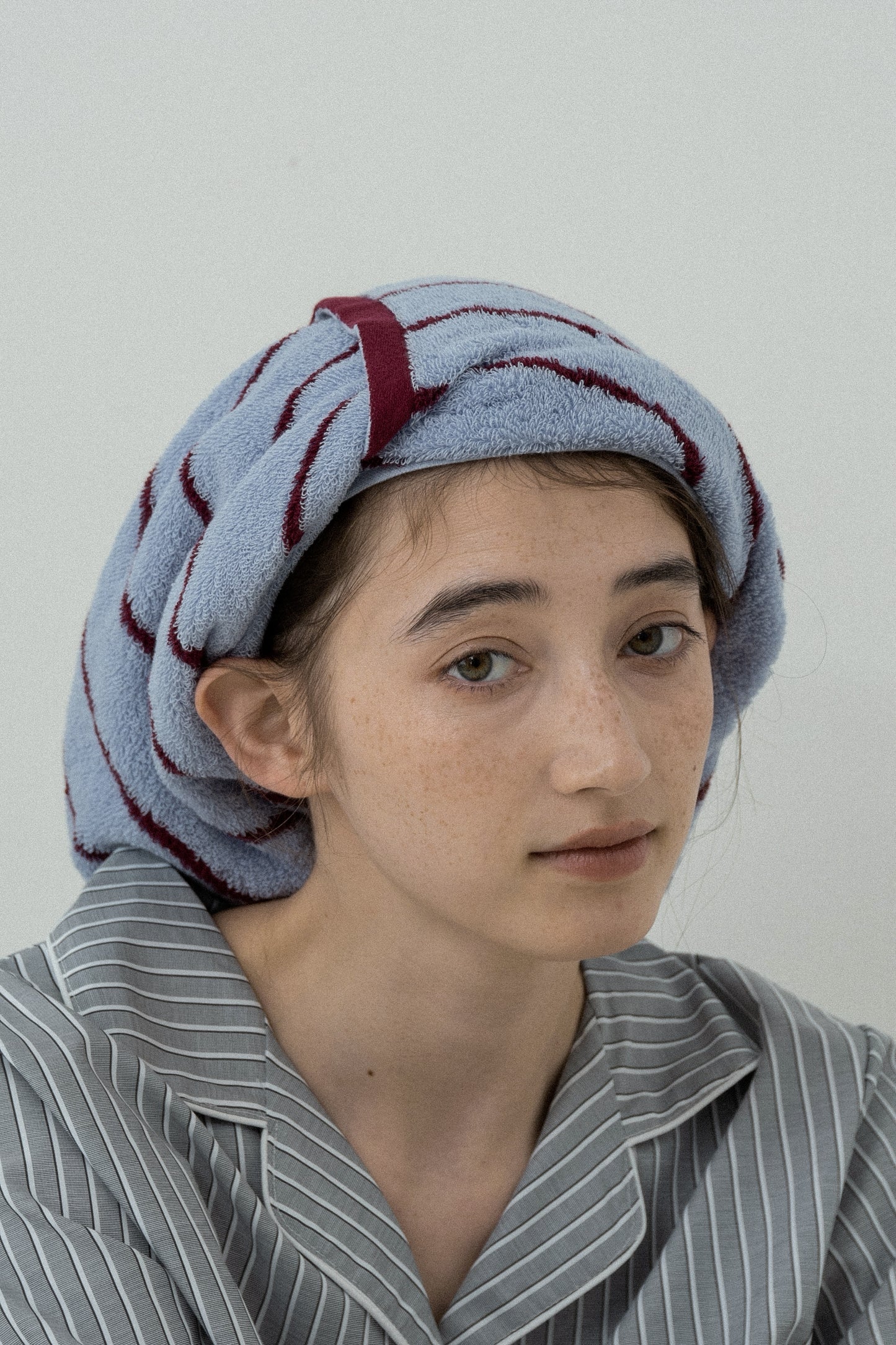 color striped face towel