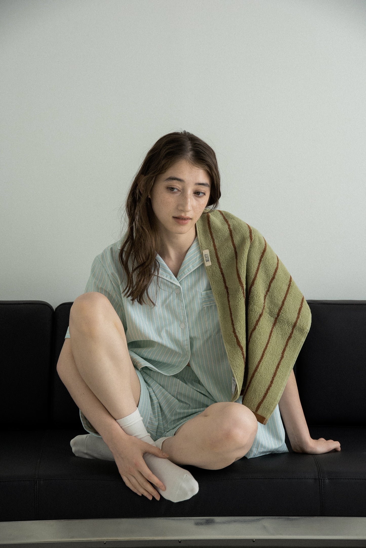 color striped face towel