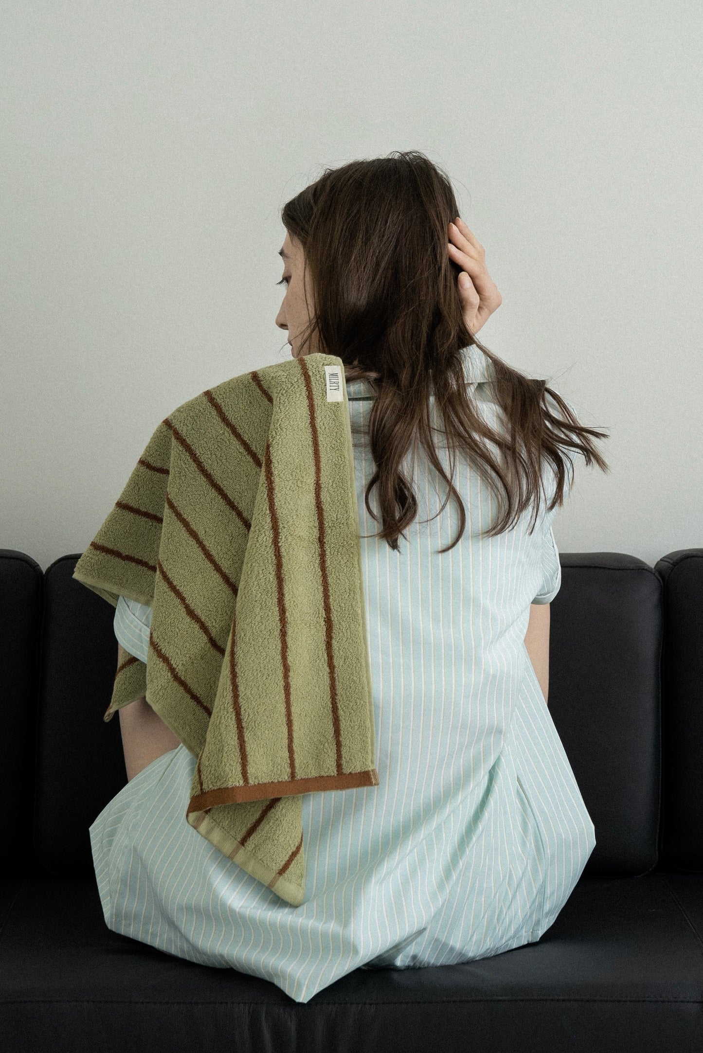color striped face towel