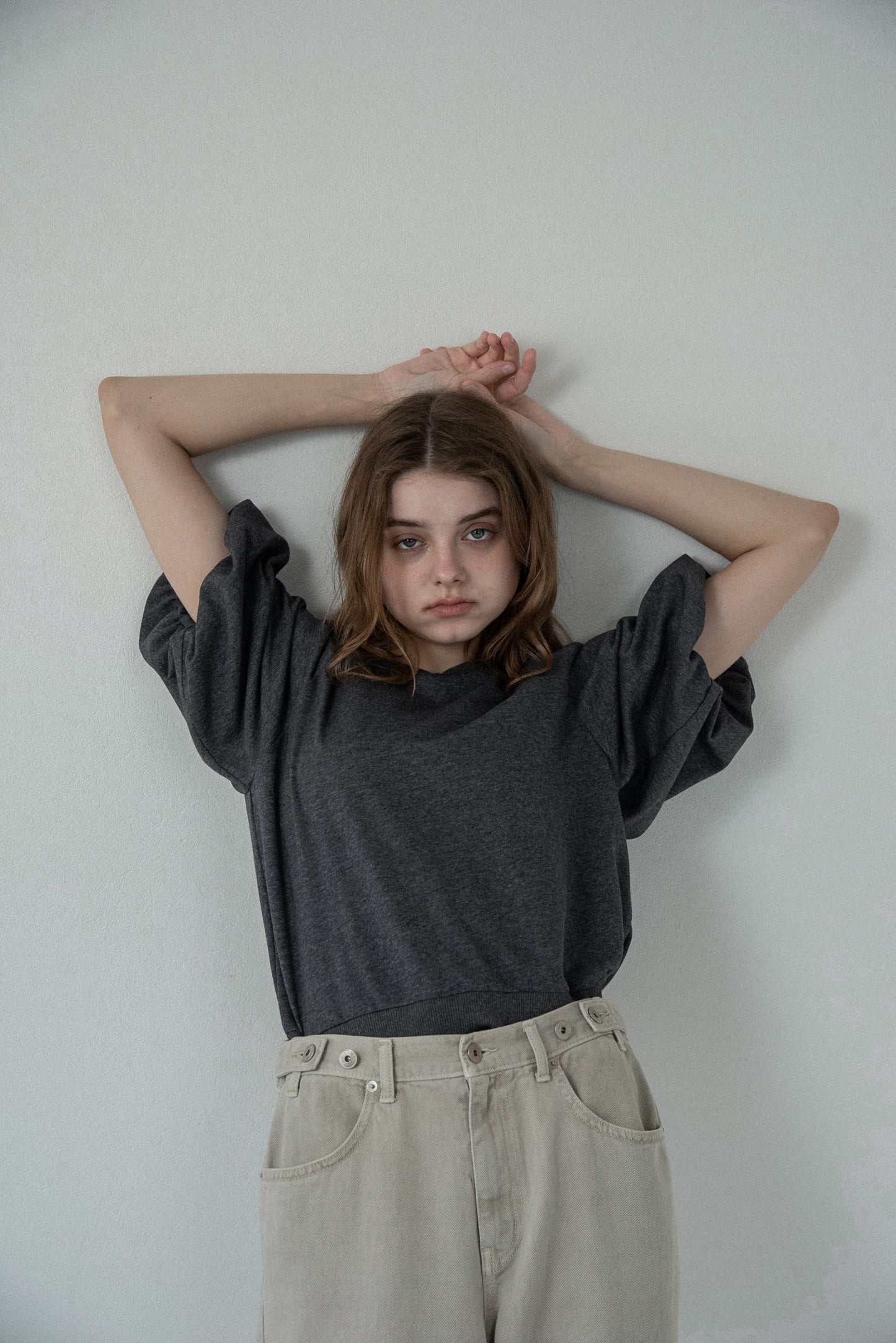balloon raglan sleeve logo sweat