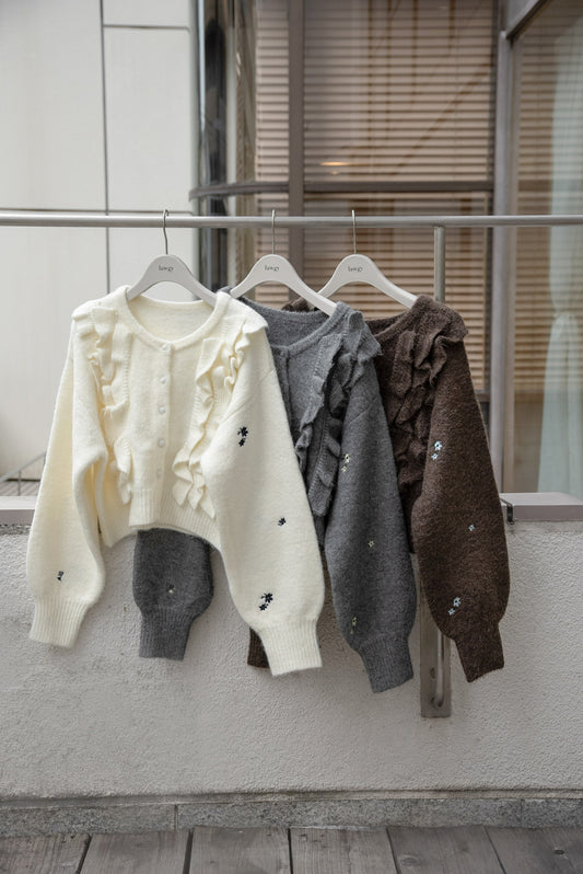 floral pattern embroidery knit